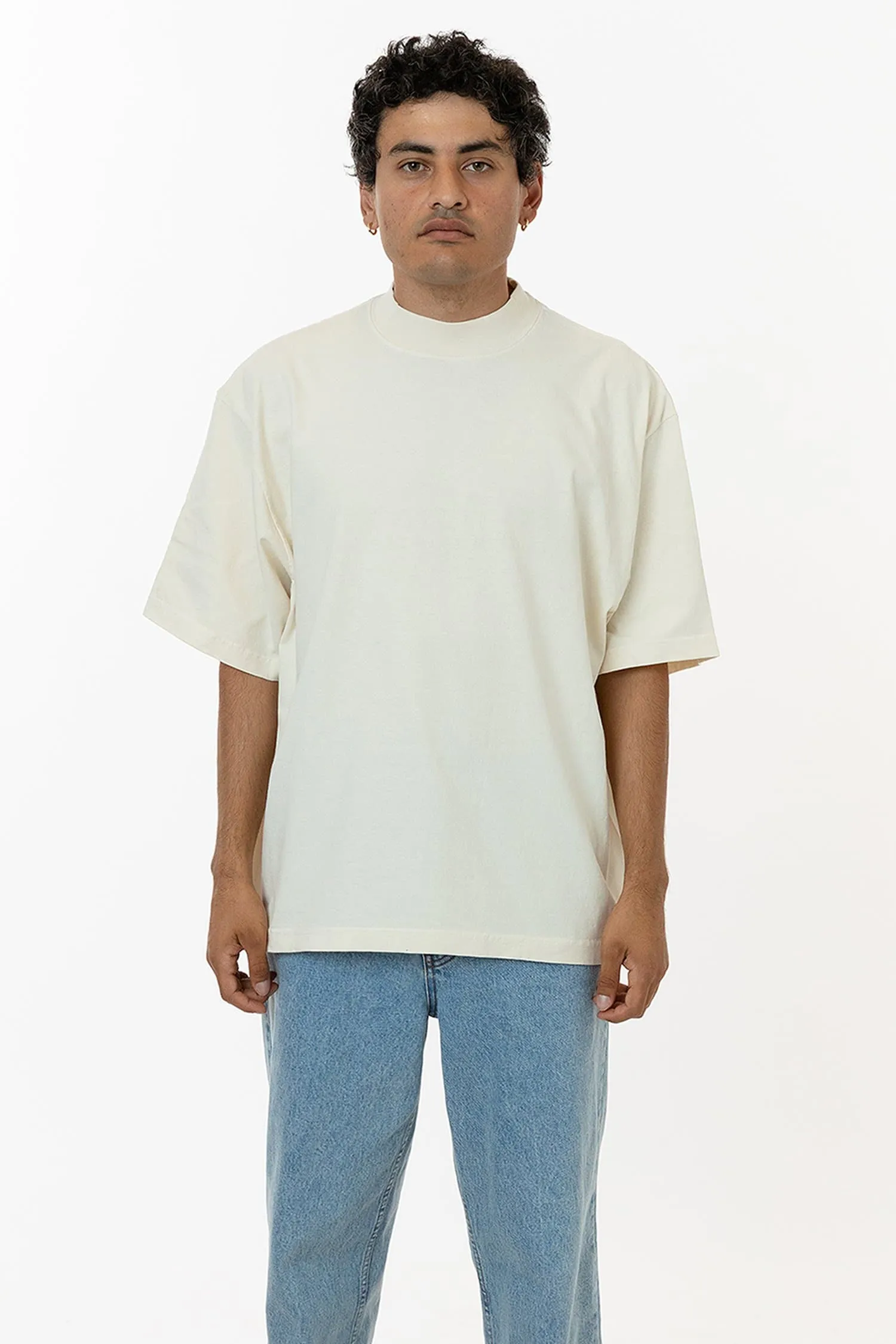 1825GD - Oversized Short Sleeve High Mockneck T-shirt