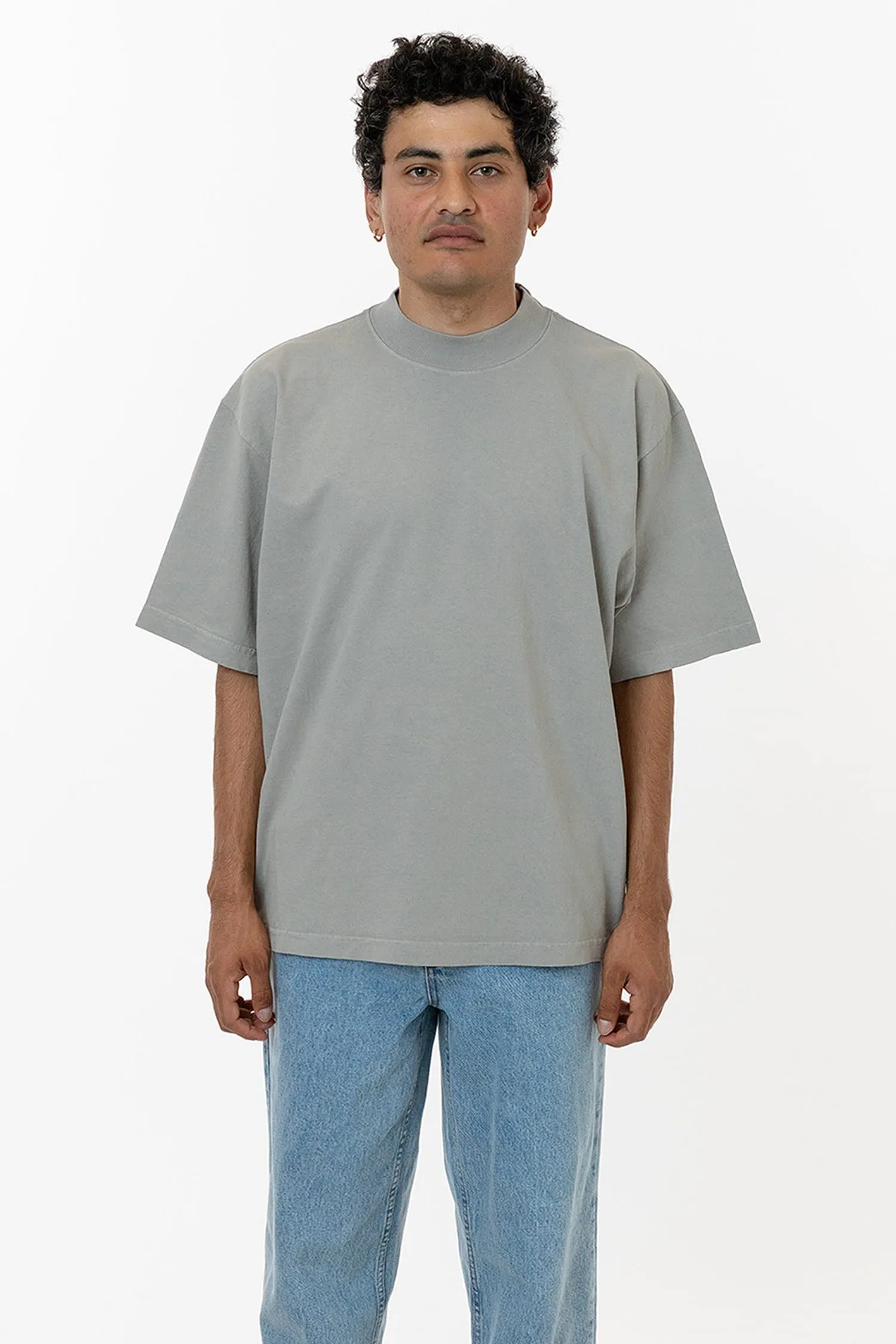 1825GD - Oversized Short Sleeve High Mockneck T-shirt