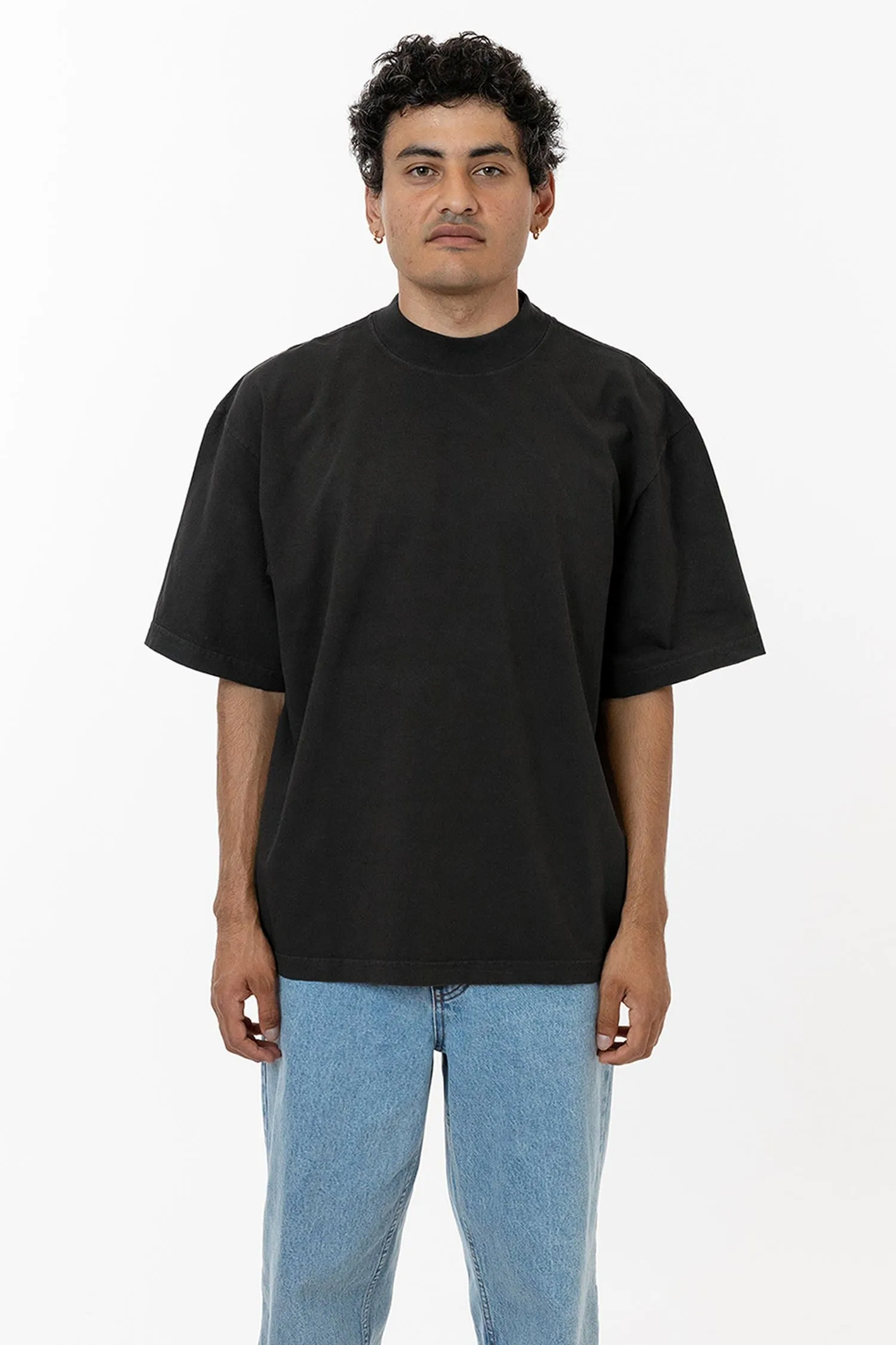 1825GD - Oversized Short Sleeve High Mockneck T-shirt