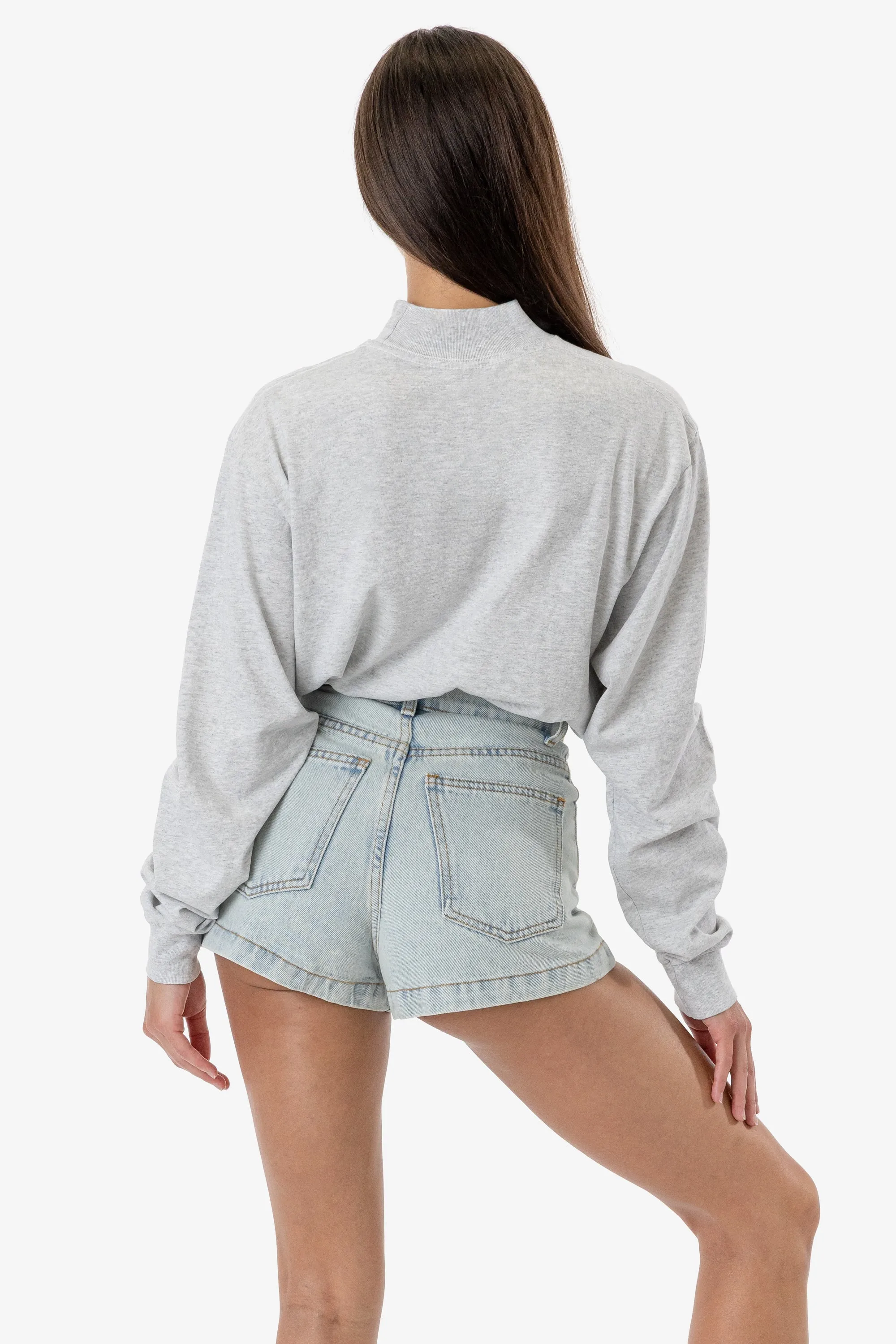1827GD Unisex - Oversized Long Sleeve High Mockneck T-Shirt