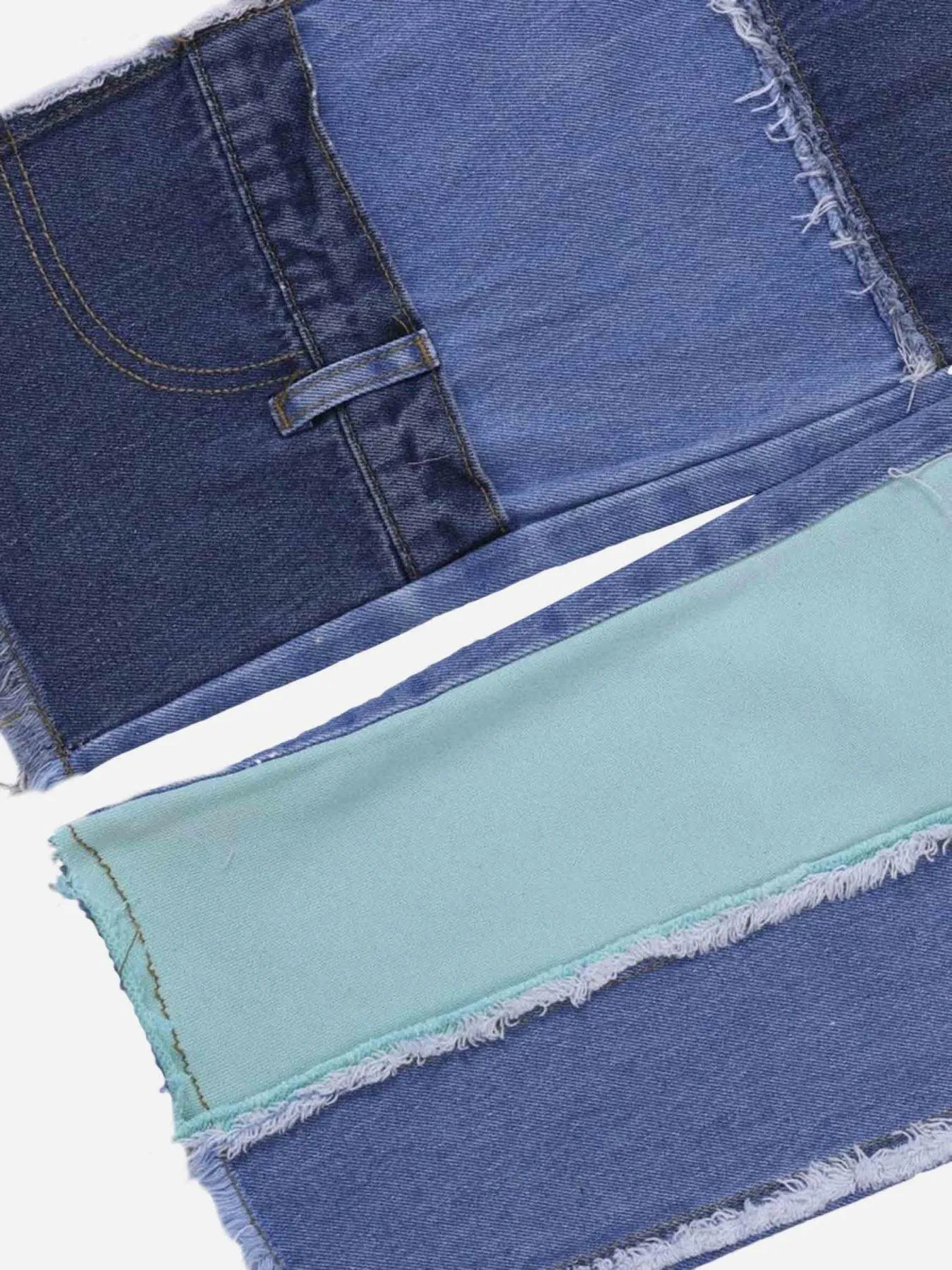 1984 American Patchwork Colorblock Jeans