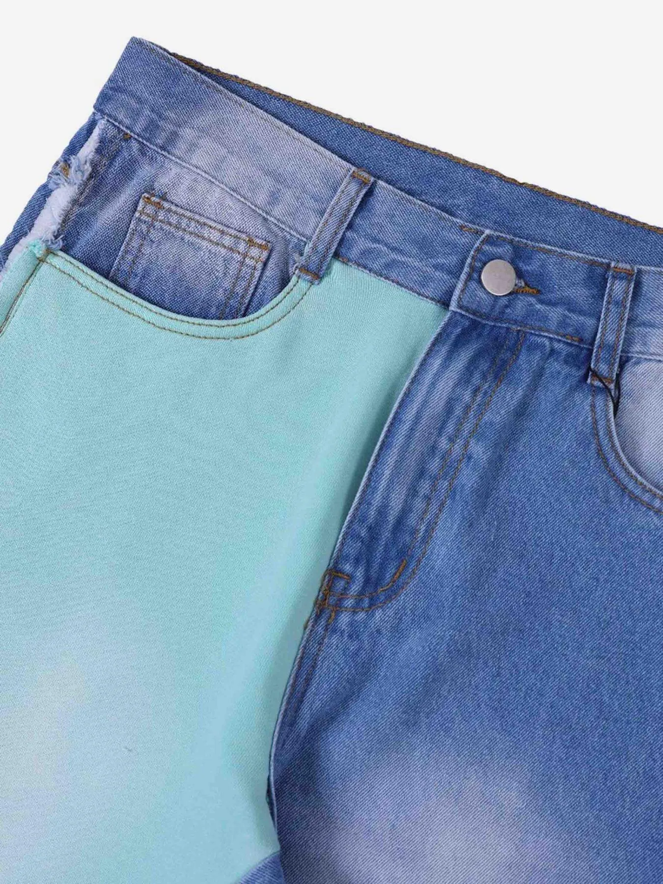 1984 American Patchwork Colorblock Jeans