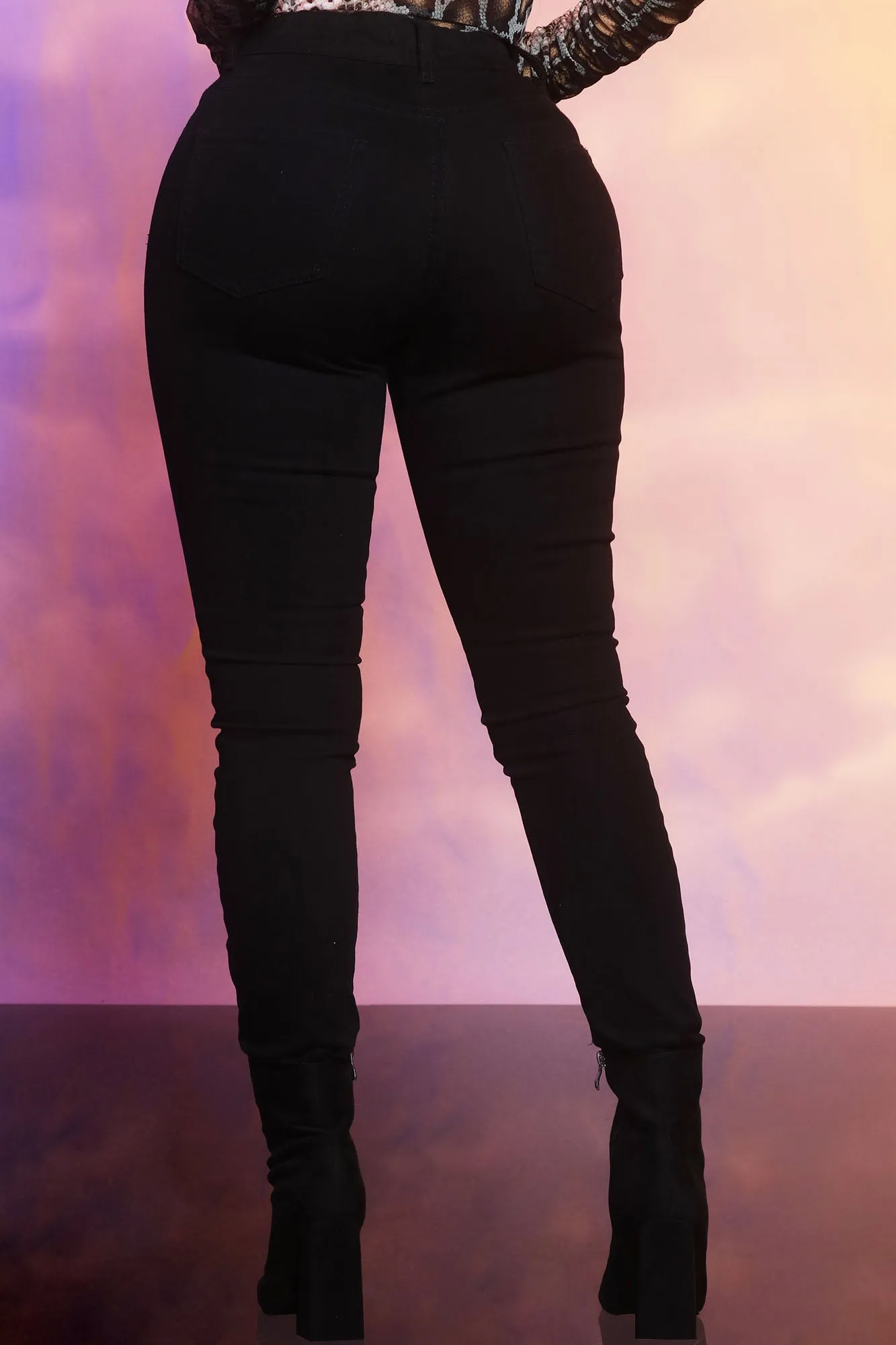All Strung Up Lace Up Skinny Jeans - Black