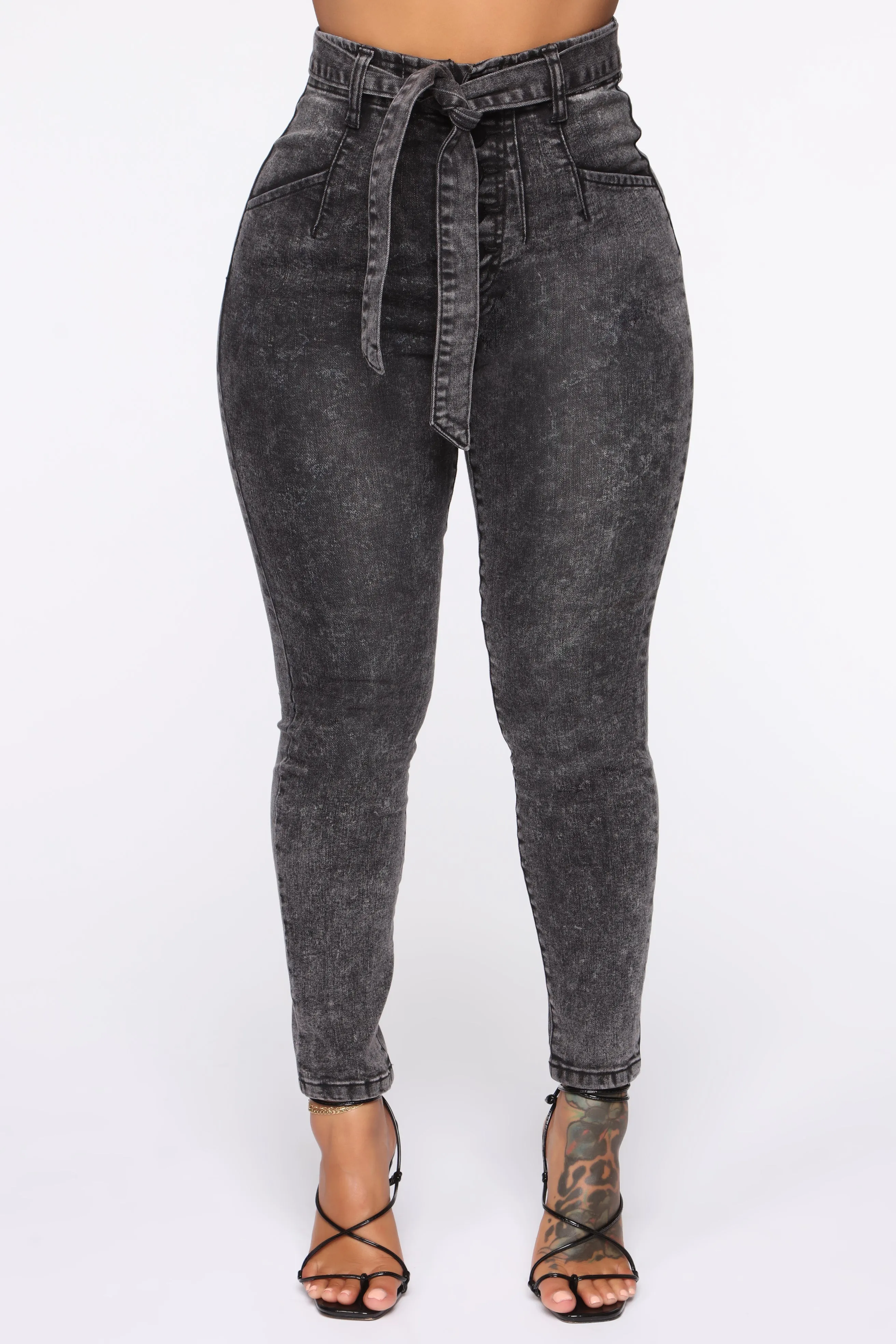 All Wrapped Up High Rise Jeans - Black