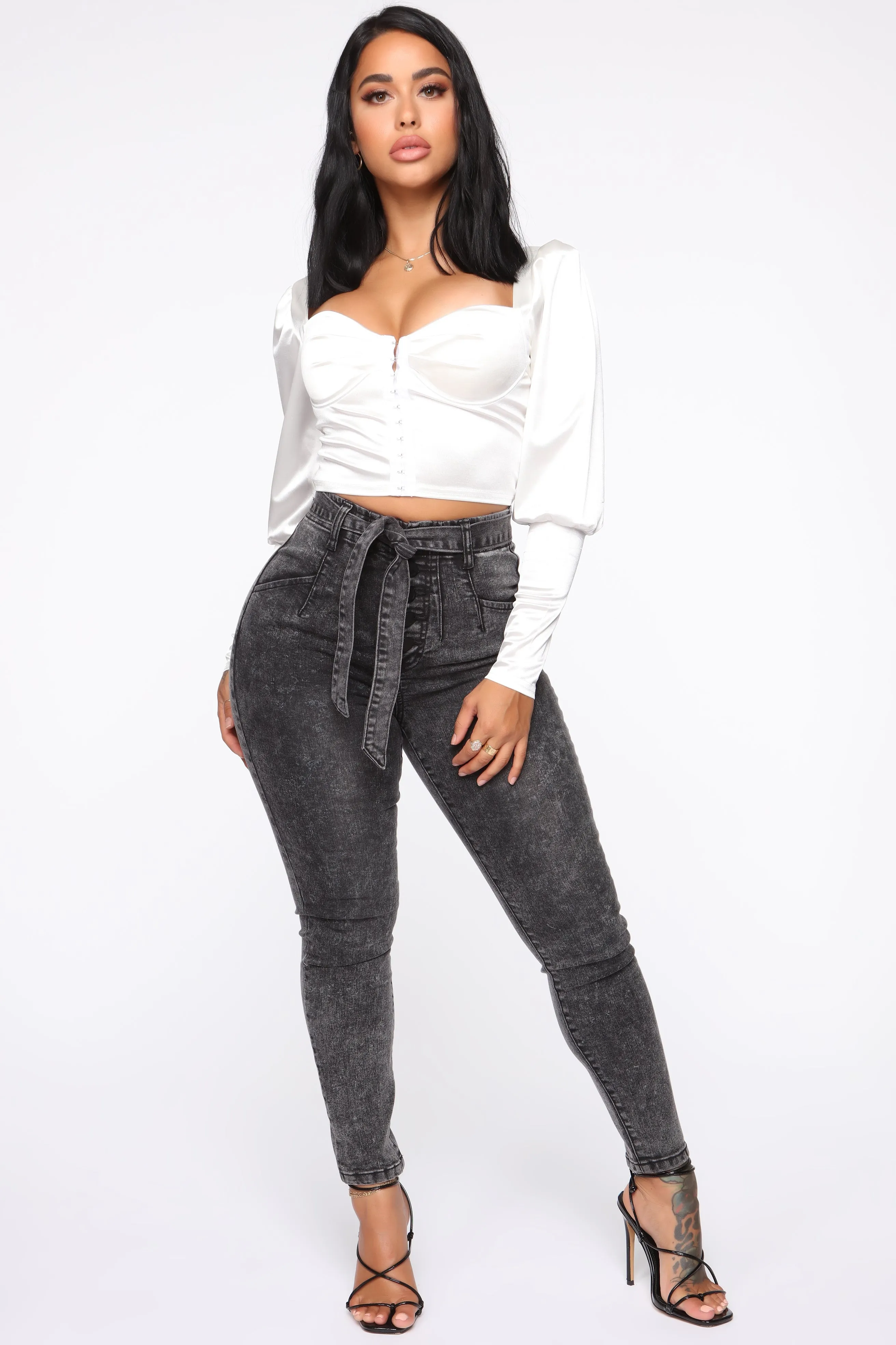 All Wrapped Up High Rise Jeans - Black