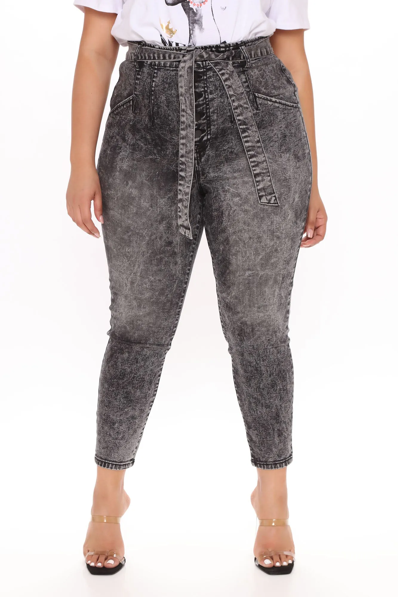All Wrapped Up High Rise Jeans - Black