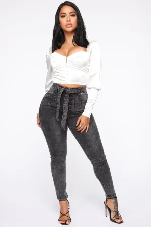 All Wrapped Up High Rise Jeans - Black
