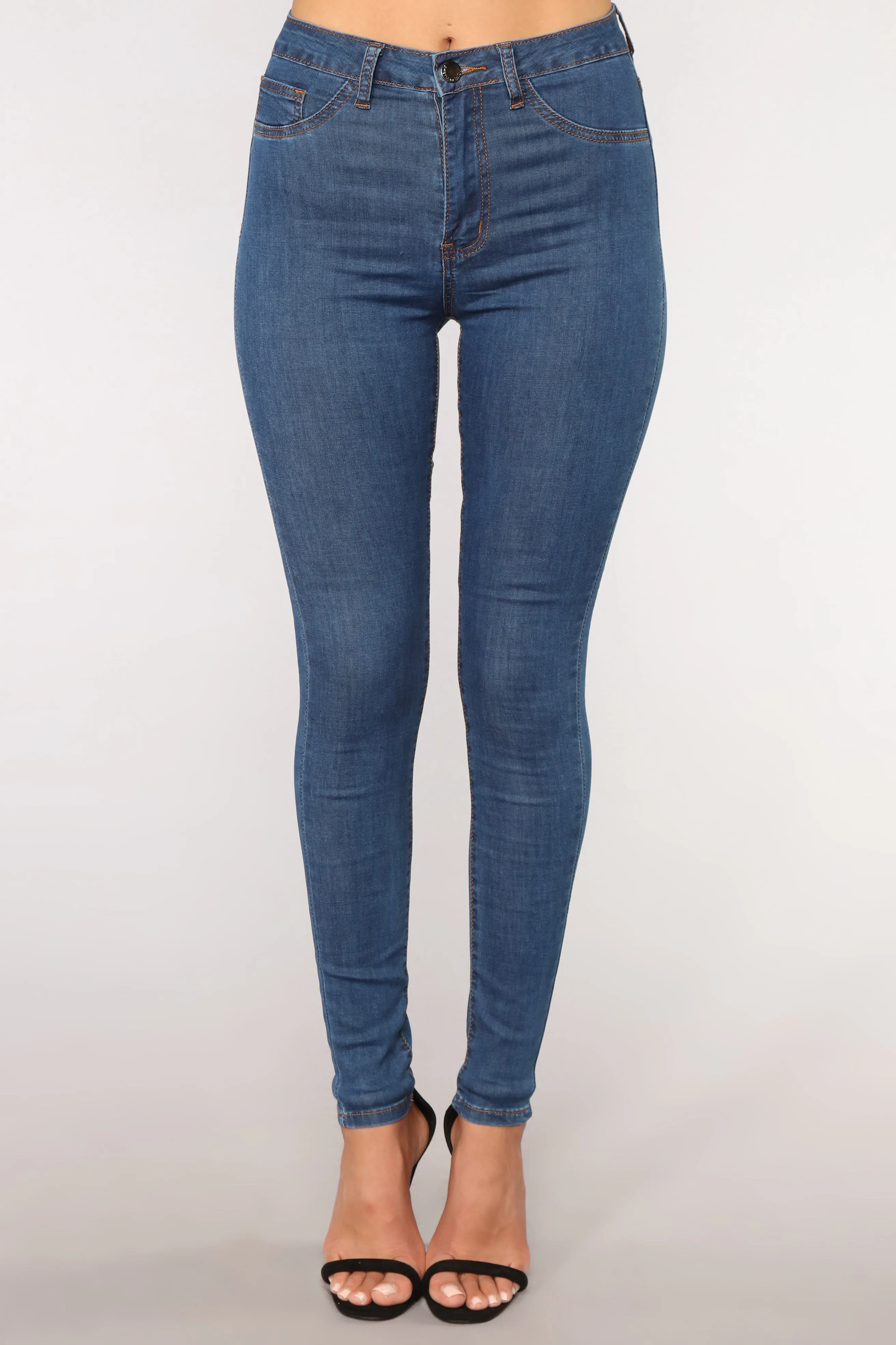 Bella High Rise Skinny Jeans - Medium Blue Wash