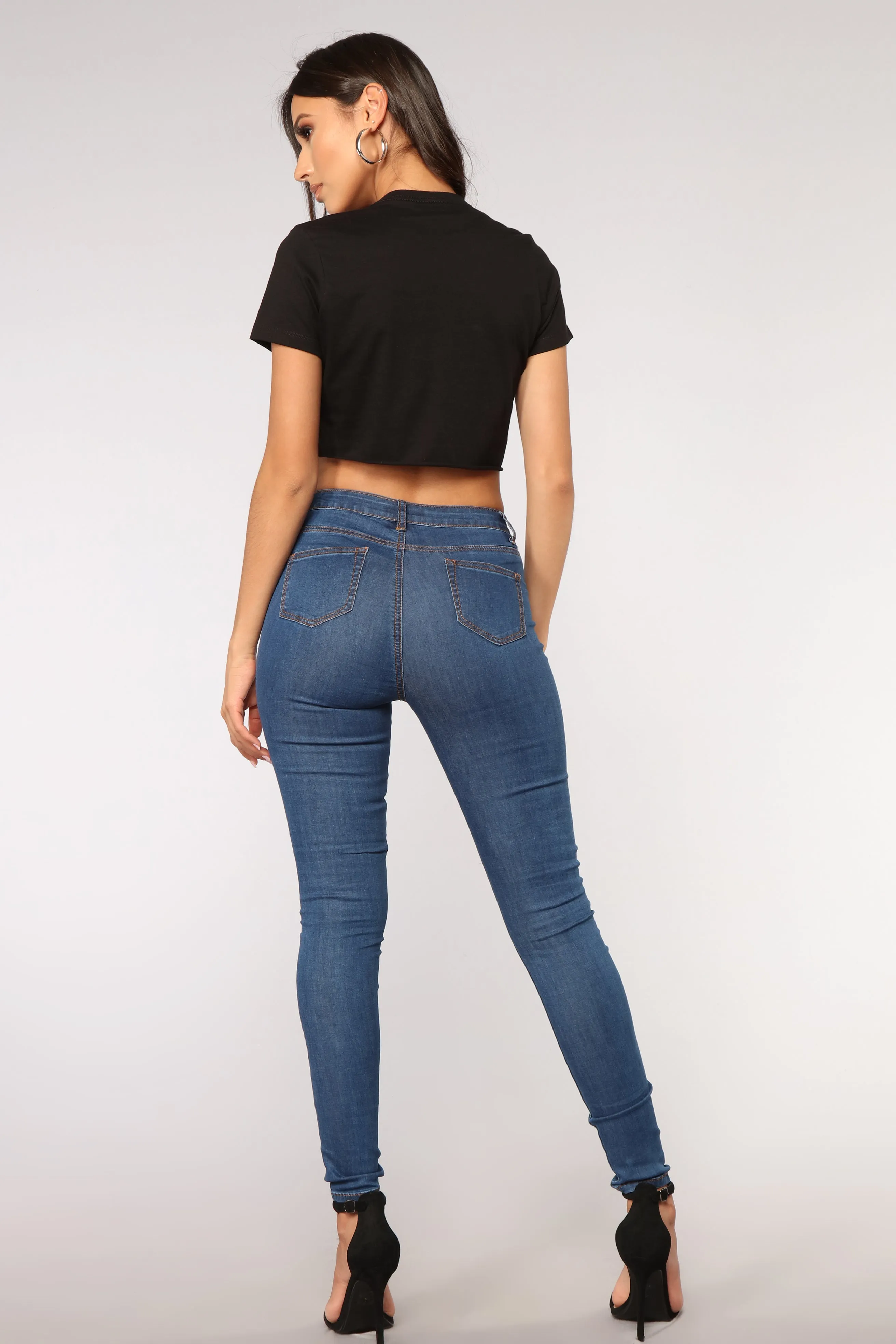 Bella High Rise Skinny Jeans - Medium Blue Wash