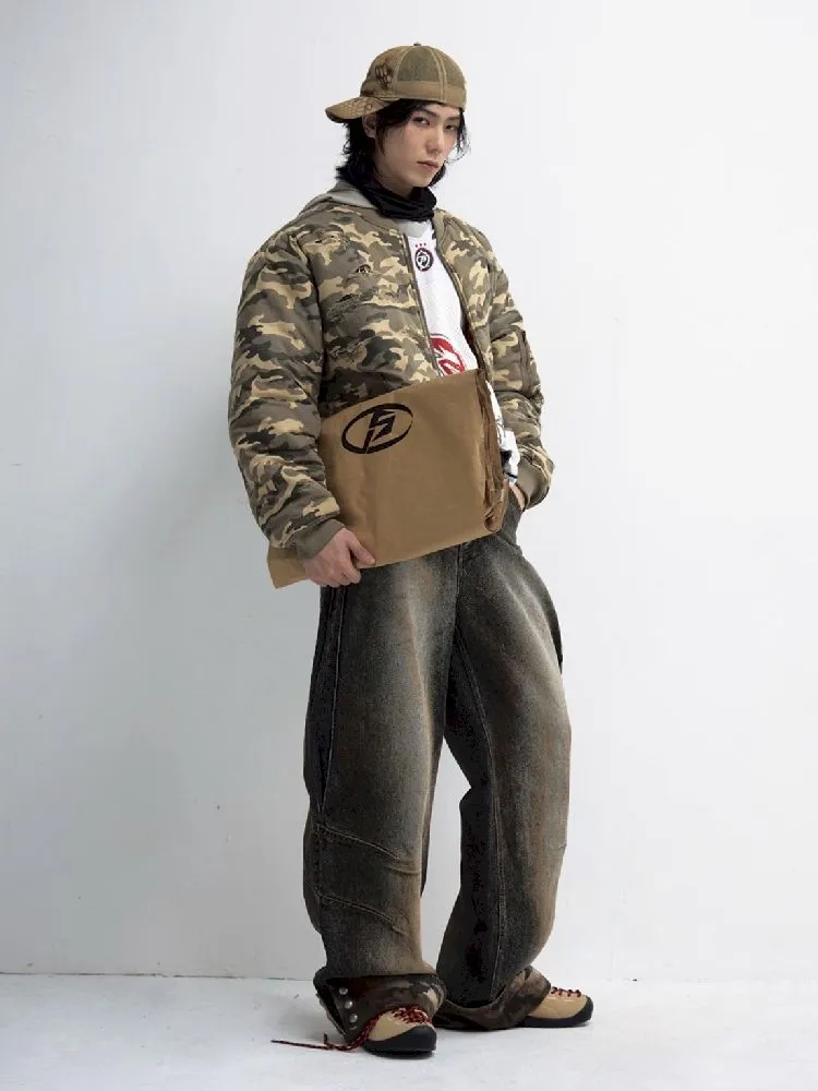 Camouflage Patchwork Straight Jeans【s0000010447】