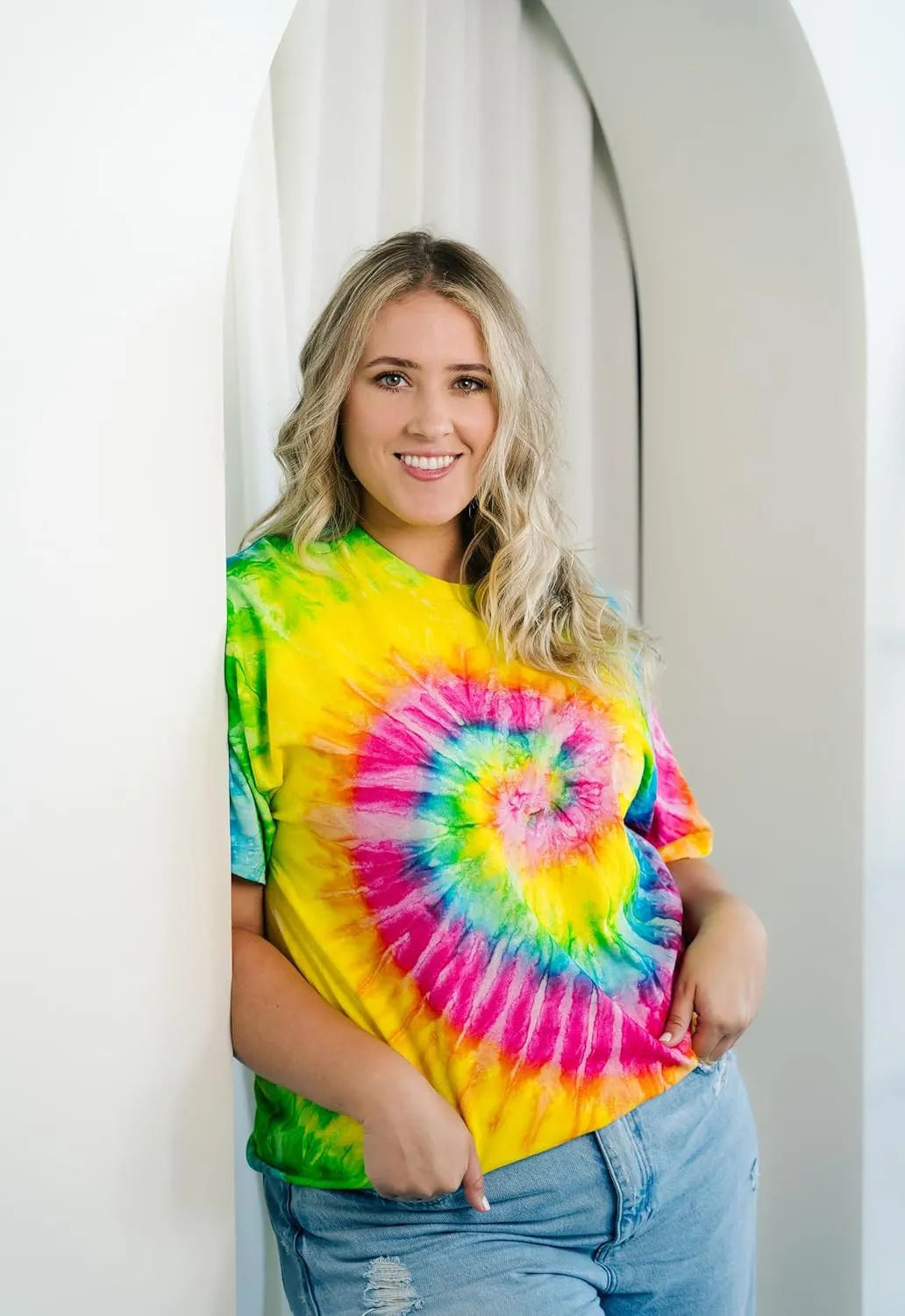 Colortone Tie Dye T-Shirts for Men and Women - Unisex Short Sleeve Tie-Dye T Shirts for Adults