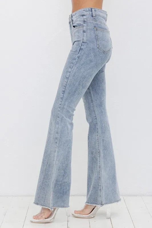 Fabulous Rhinestone Bell Bottom Jeans By Blue B