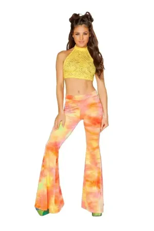 FF455 - Tie-Dye Velvet Bell Bottom Pant