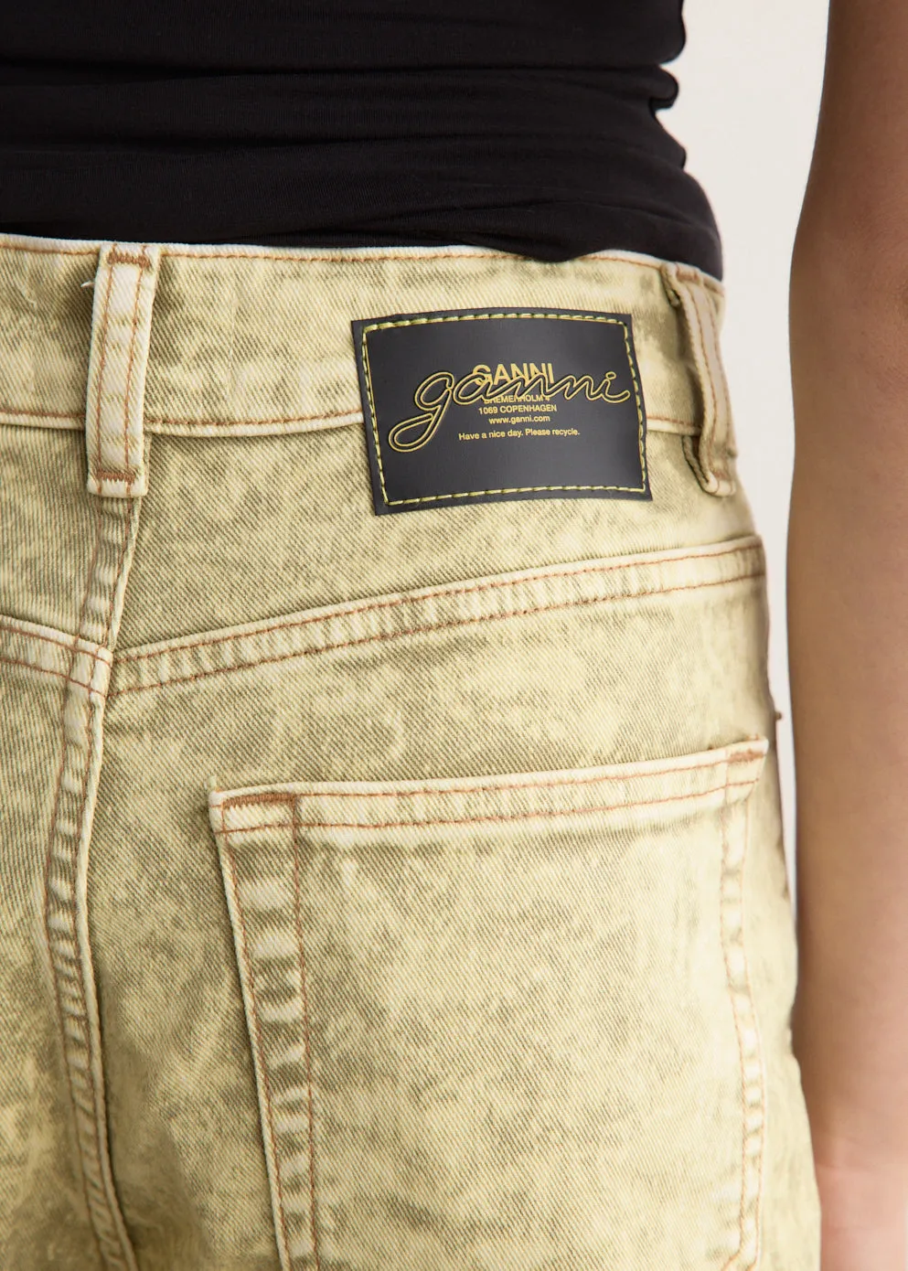 Foil Overdyed Denim Jeans