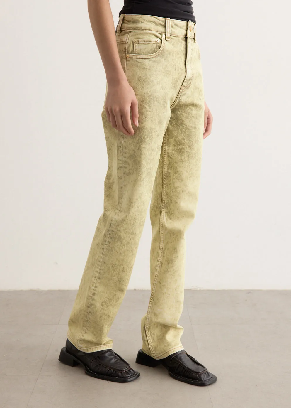 Foil Overdyed Denim Jeans