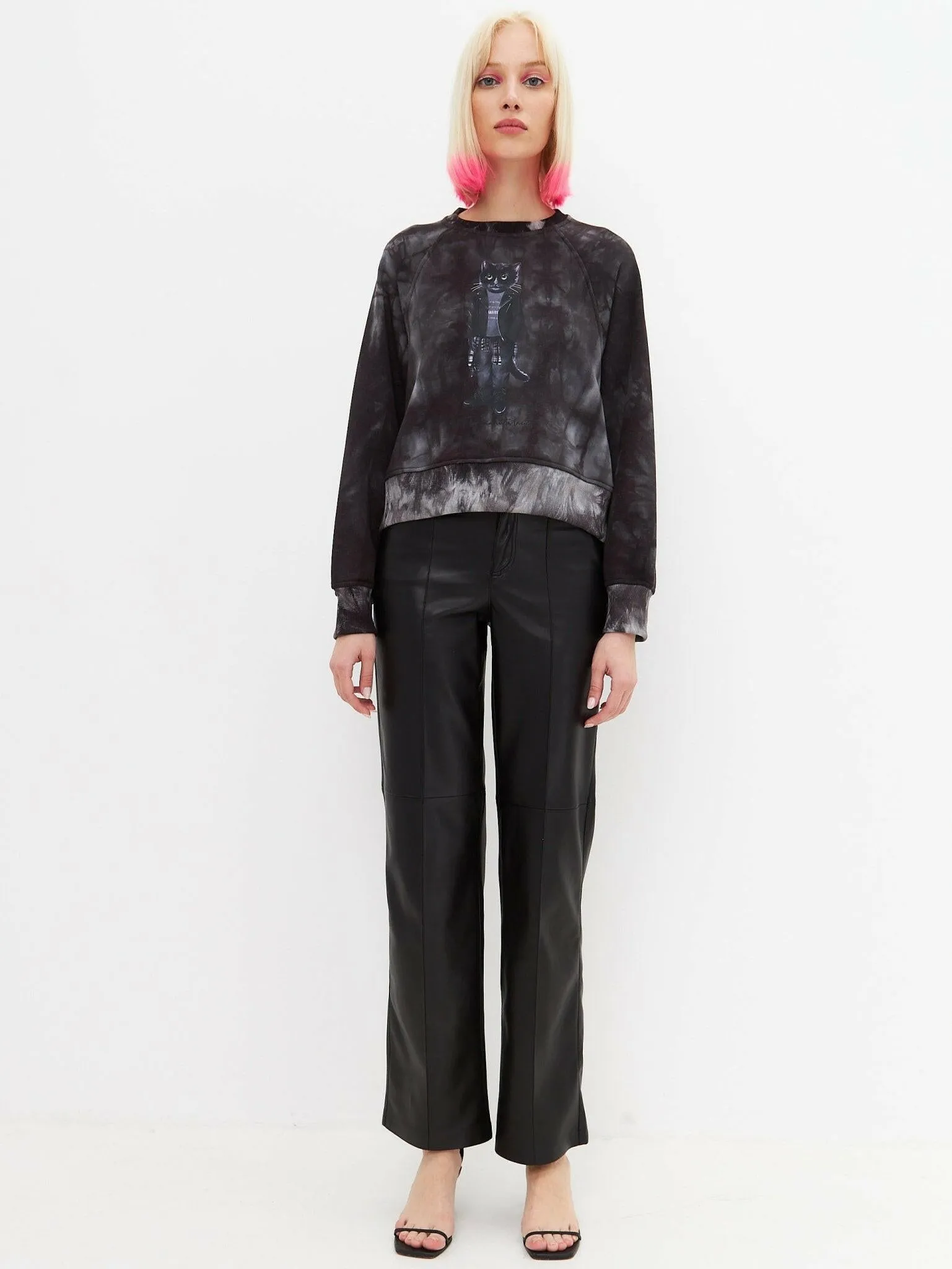 Grey Printed Sweatshirt ROCKER CAT