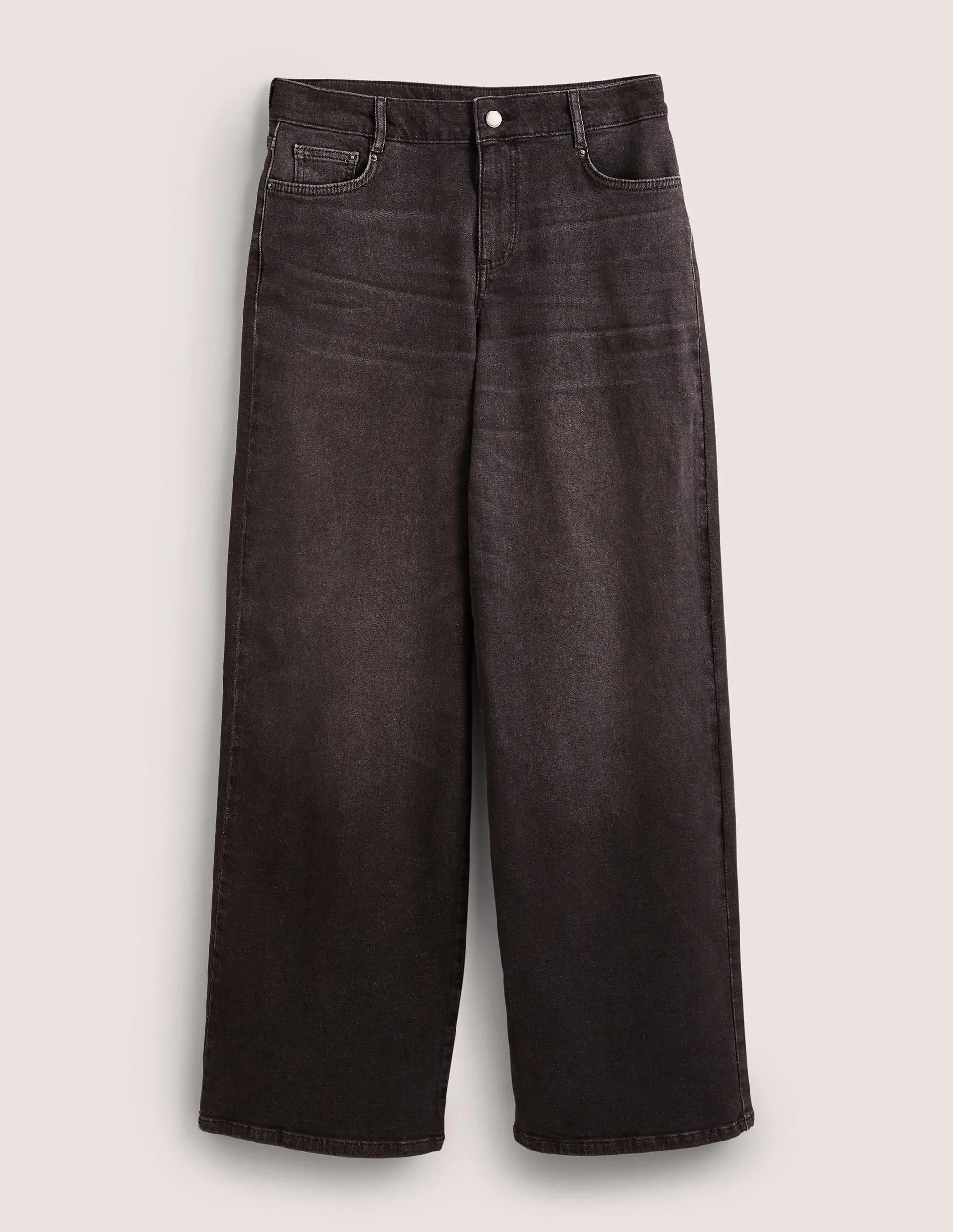 Low Rise Wide Leg Jeans-Black