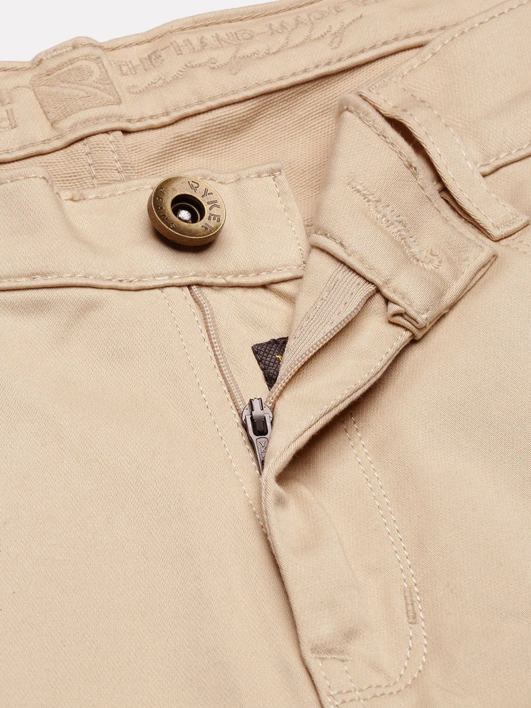 Men Beige Low-Rise Slim Fit Jeans
