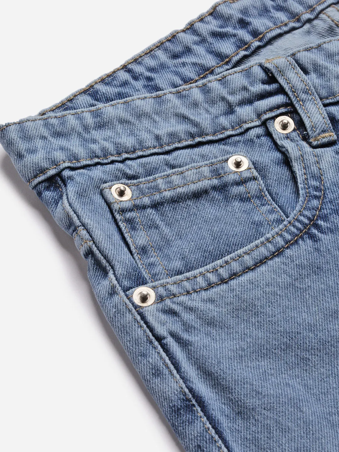 Men Blue Straight Fit Low-Rise Jeans