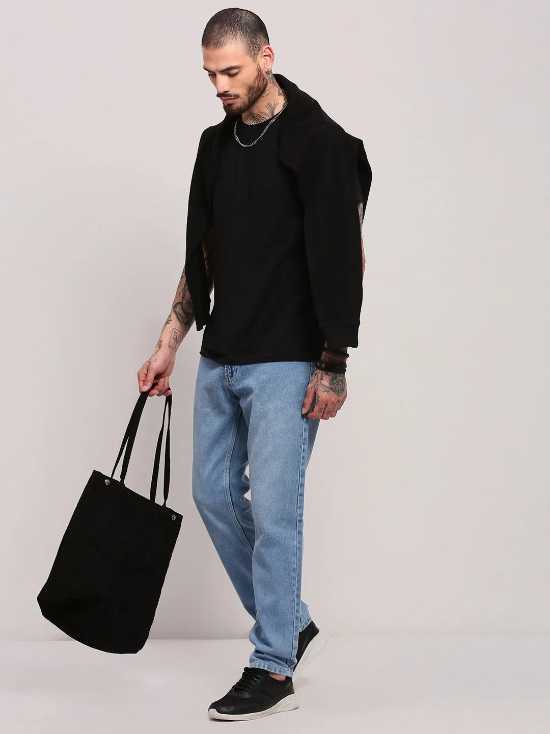 Men Blue Straight Fit Low-Rise Jeans