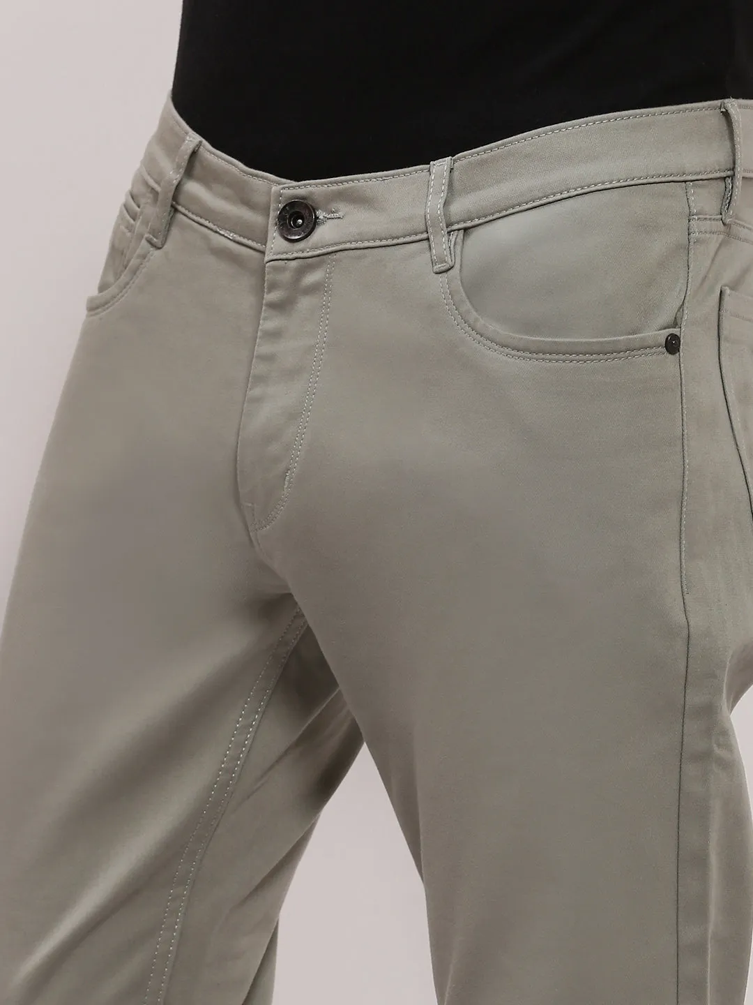 Men Green Slim Fit Low-Rise Jeans