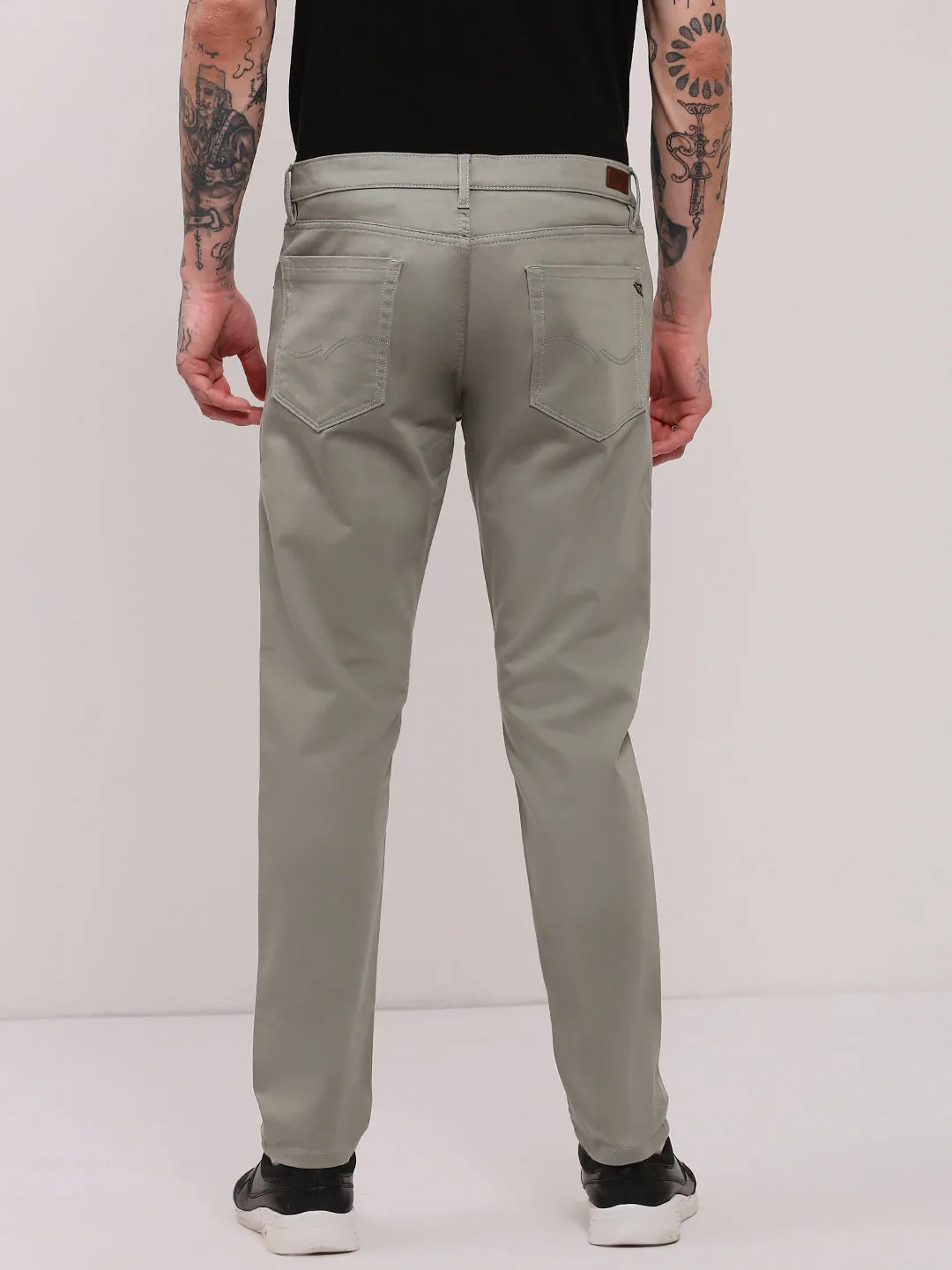 Men Green Slim Fit Low-Rise Jeans