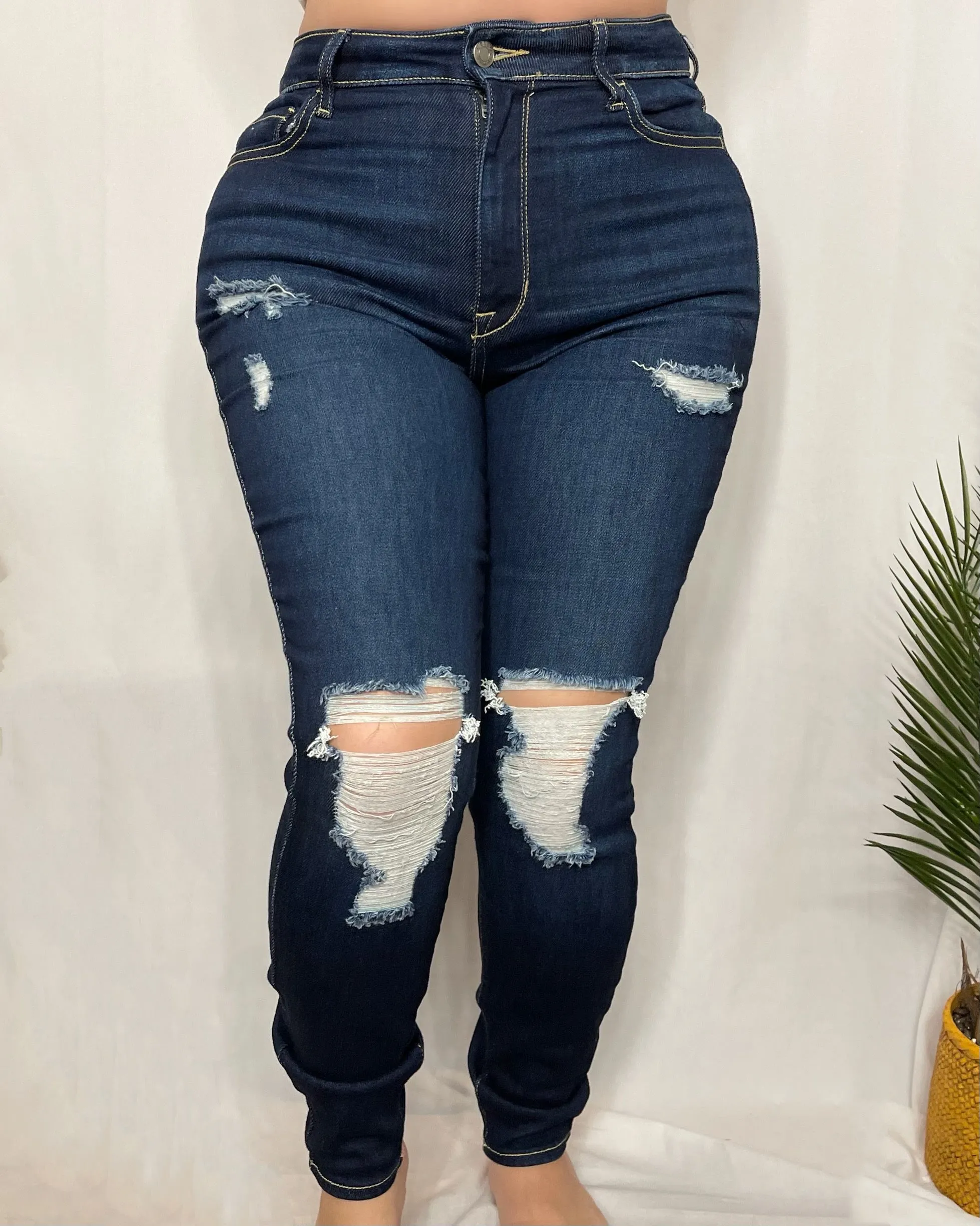 Milo High Rise Jeans (Dark Denim)