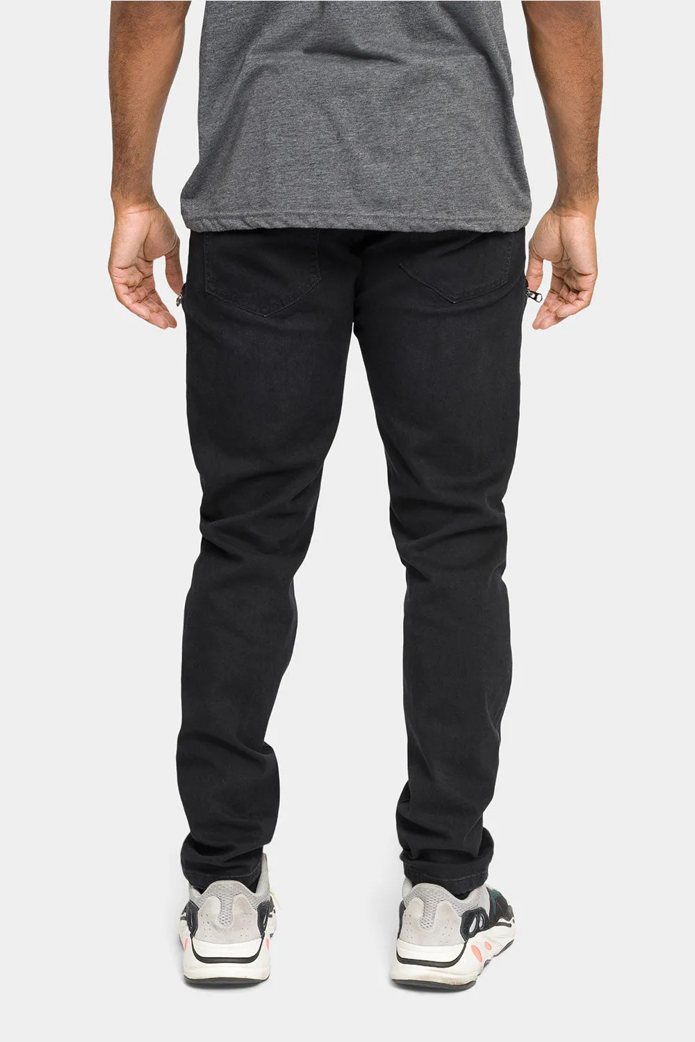 Moto Zipped Skinny Cargo Denim Jeans