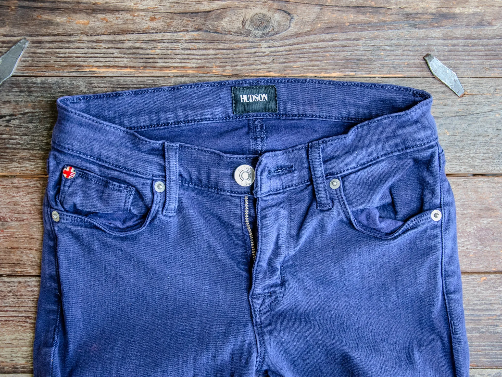 Patchwork Denim | Waist 26 Size 0-2 | HUDSON super skinny stretch| Krista Lotus| #15