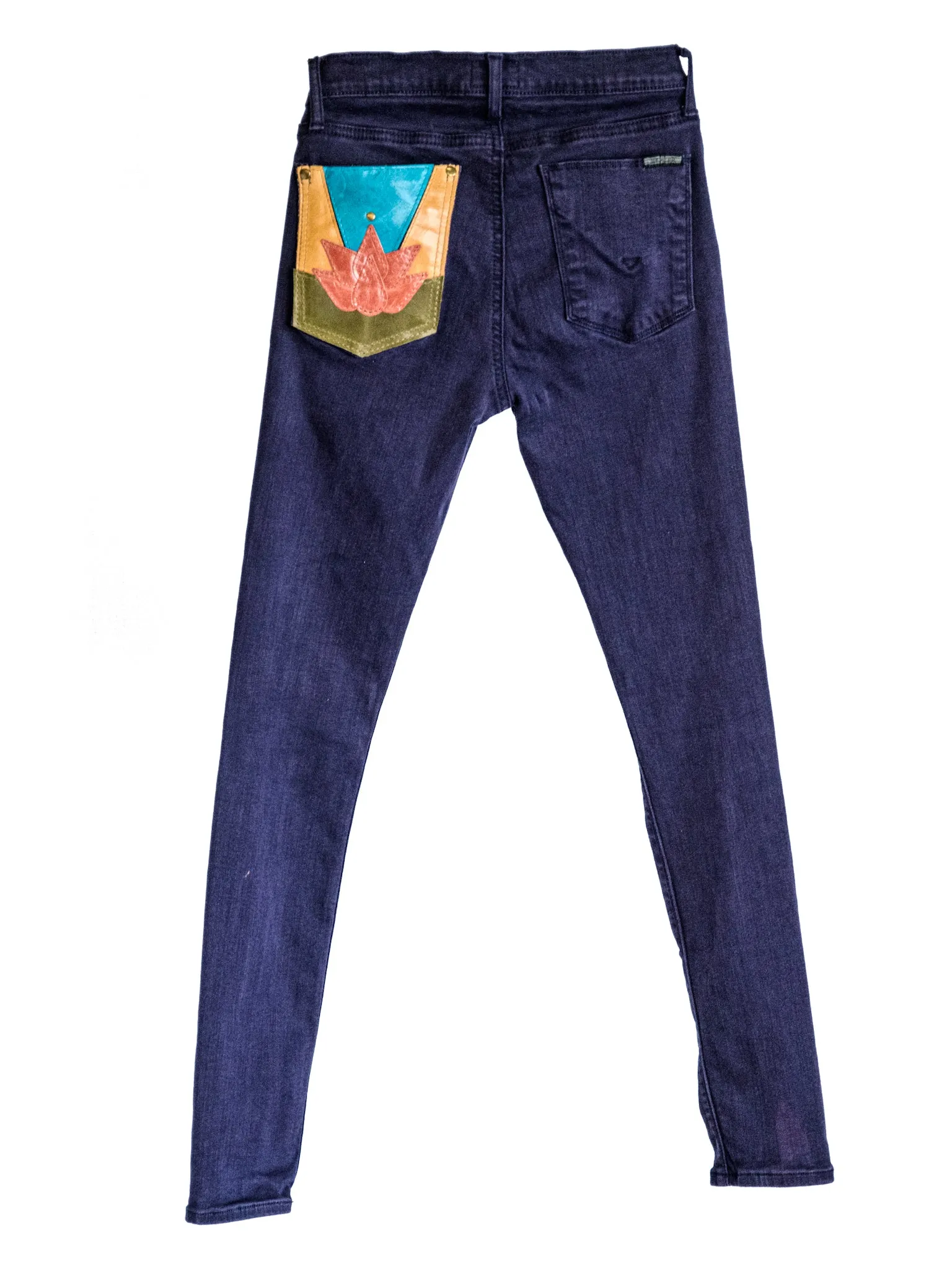 Patchwork Denim | Waist 26 Size 0-2 | HUDSON super skinny stretch| Krista Lotus| #15