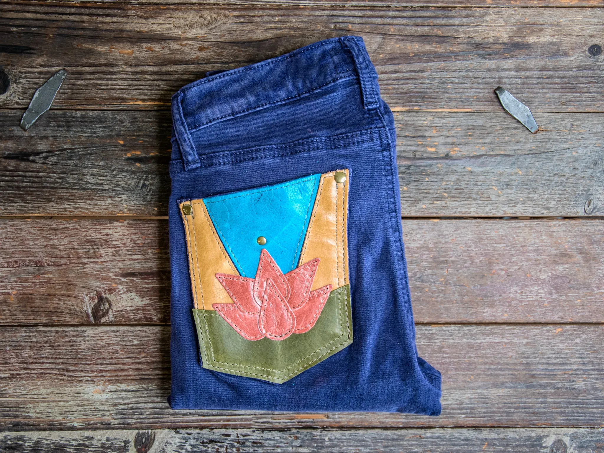Patchwork Denim | Waist 26 Size 0-2 | HUDSON super skinny stretch| Krista Lotus| #15