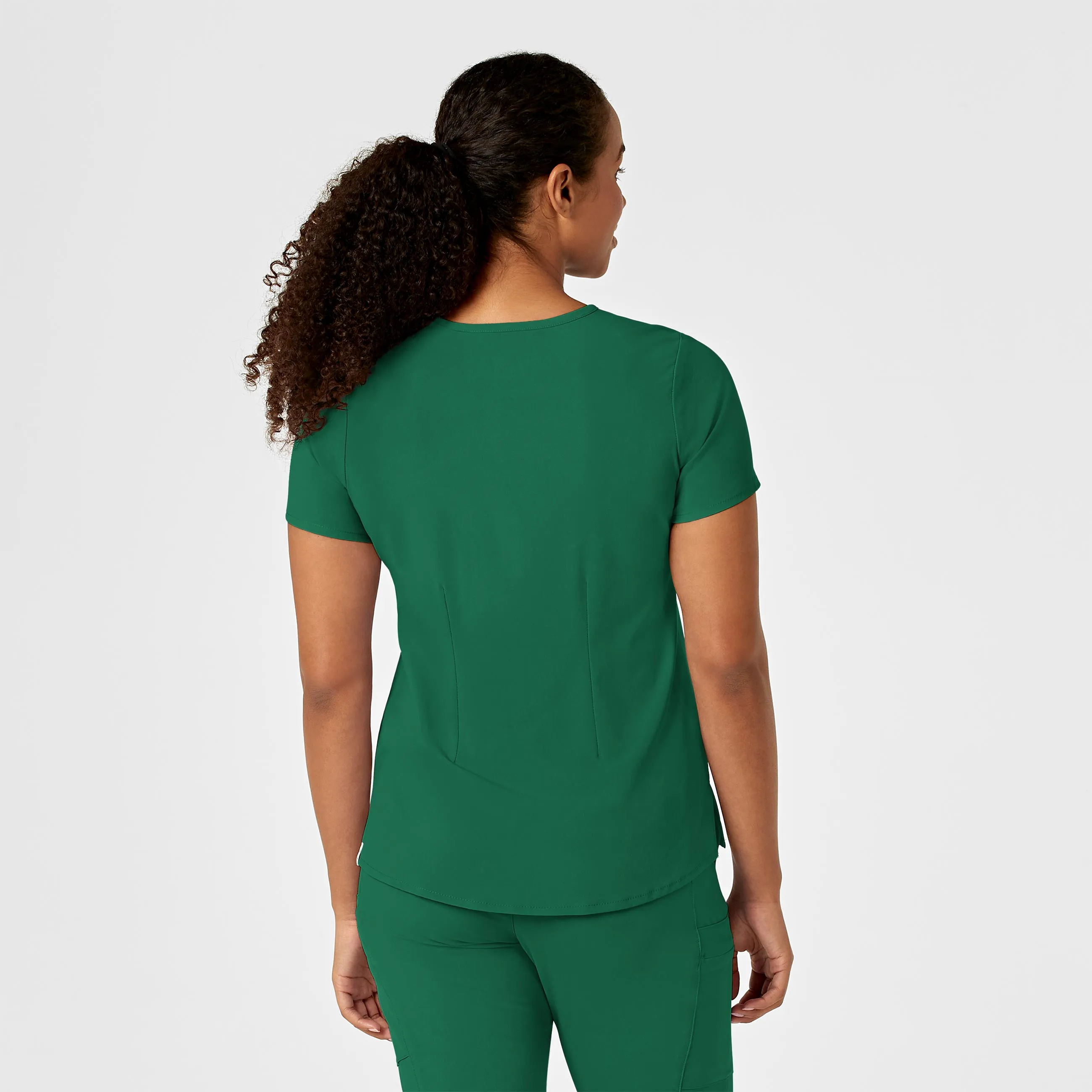 RENEW Women's Mandarin Collar Tuck-In Scrub Top - Hunter
