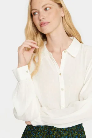 Saint Tropez Simple Blouse Soft White
