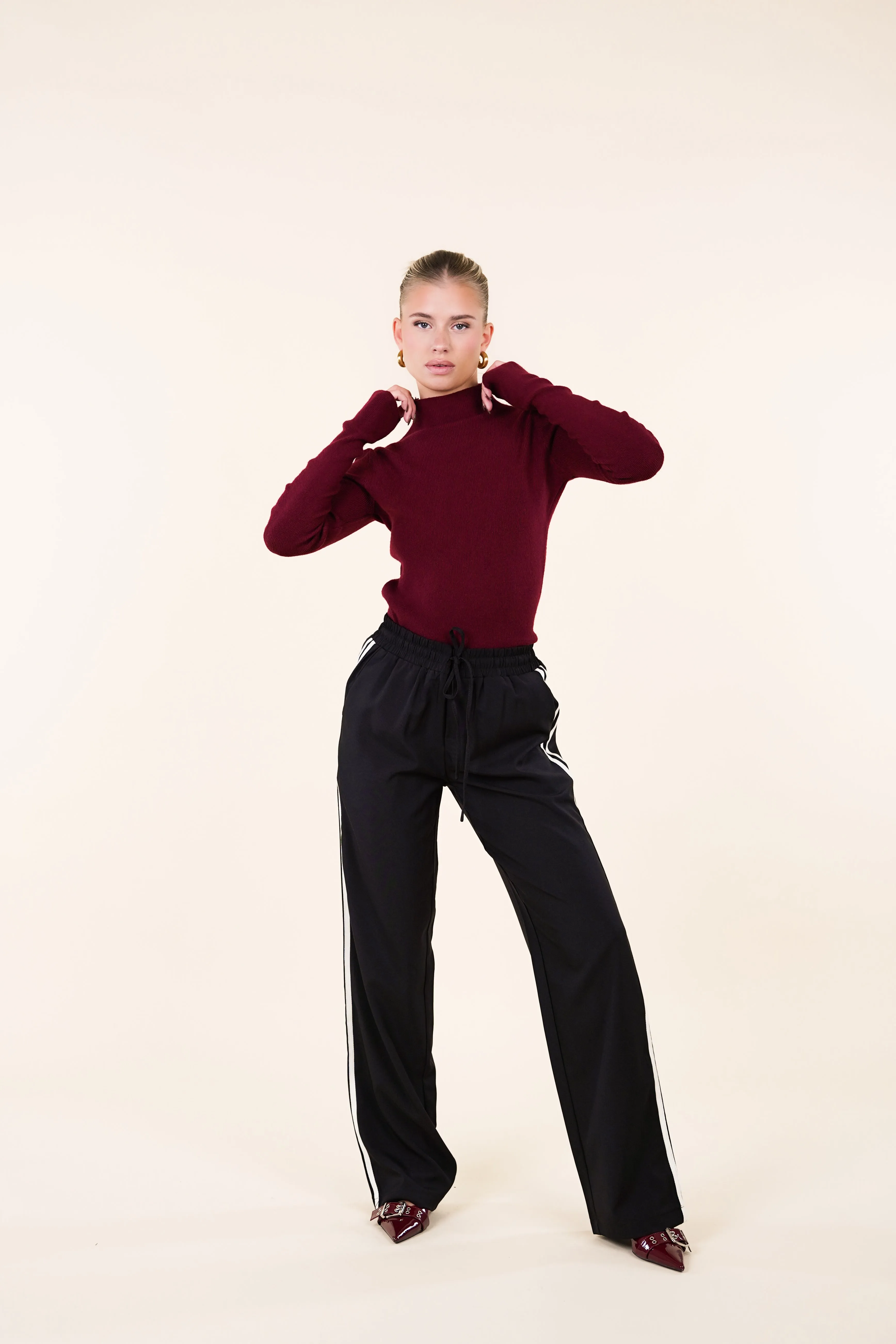 Straight leg jogger zwart - Luna