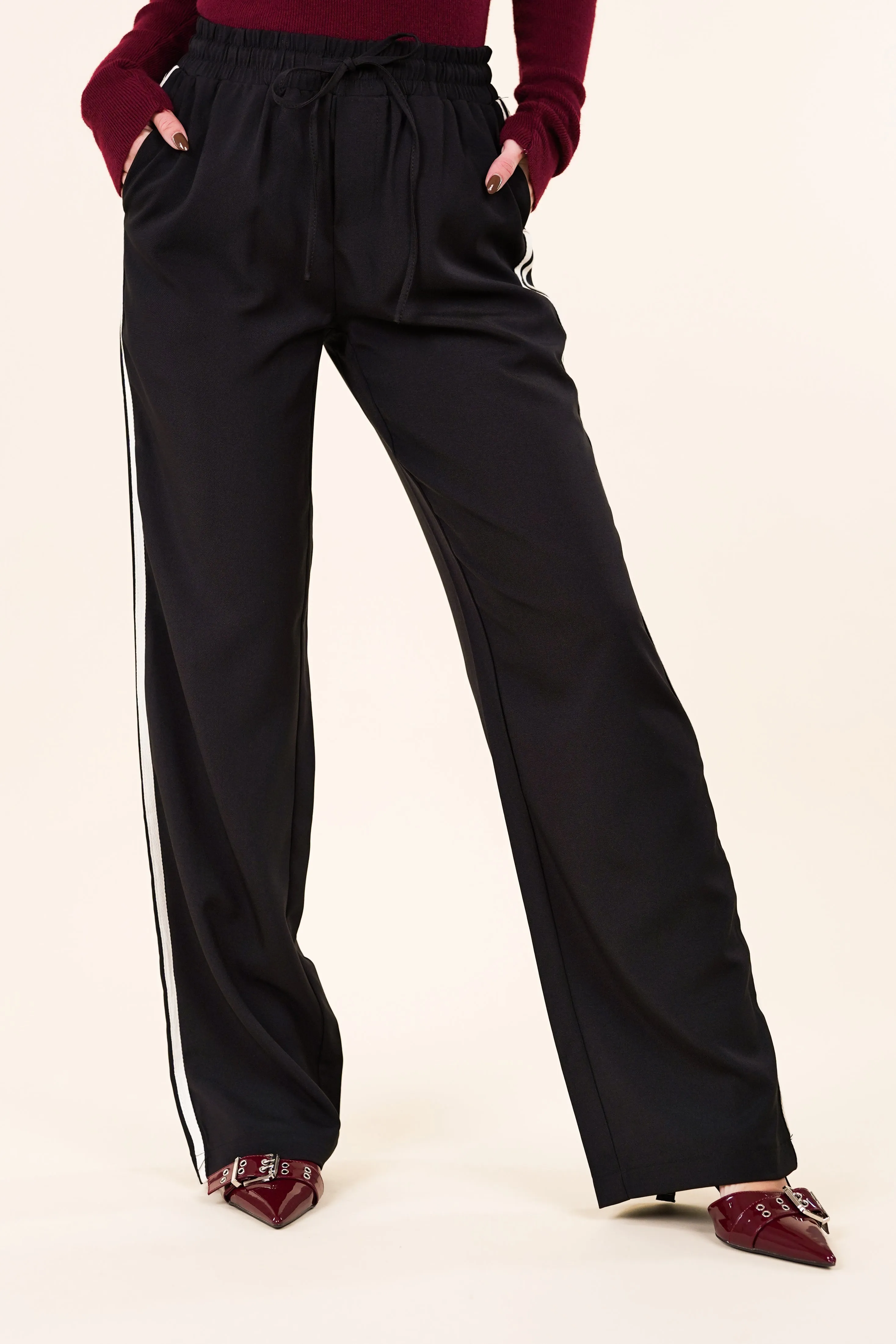 Straight leg jogger zwart - Luna