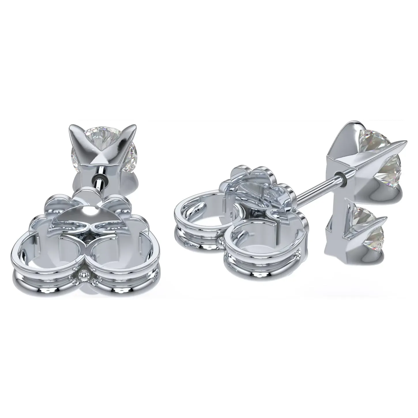Swarovski Diamond Intimate Double Stud White Gold Earrings