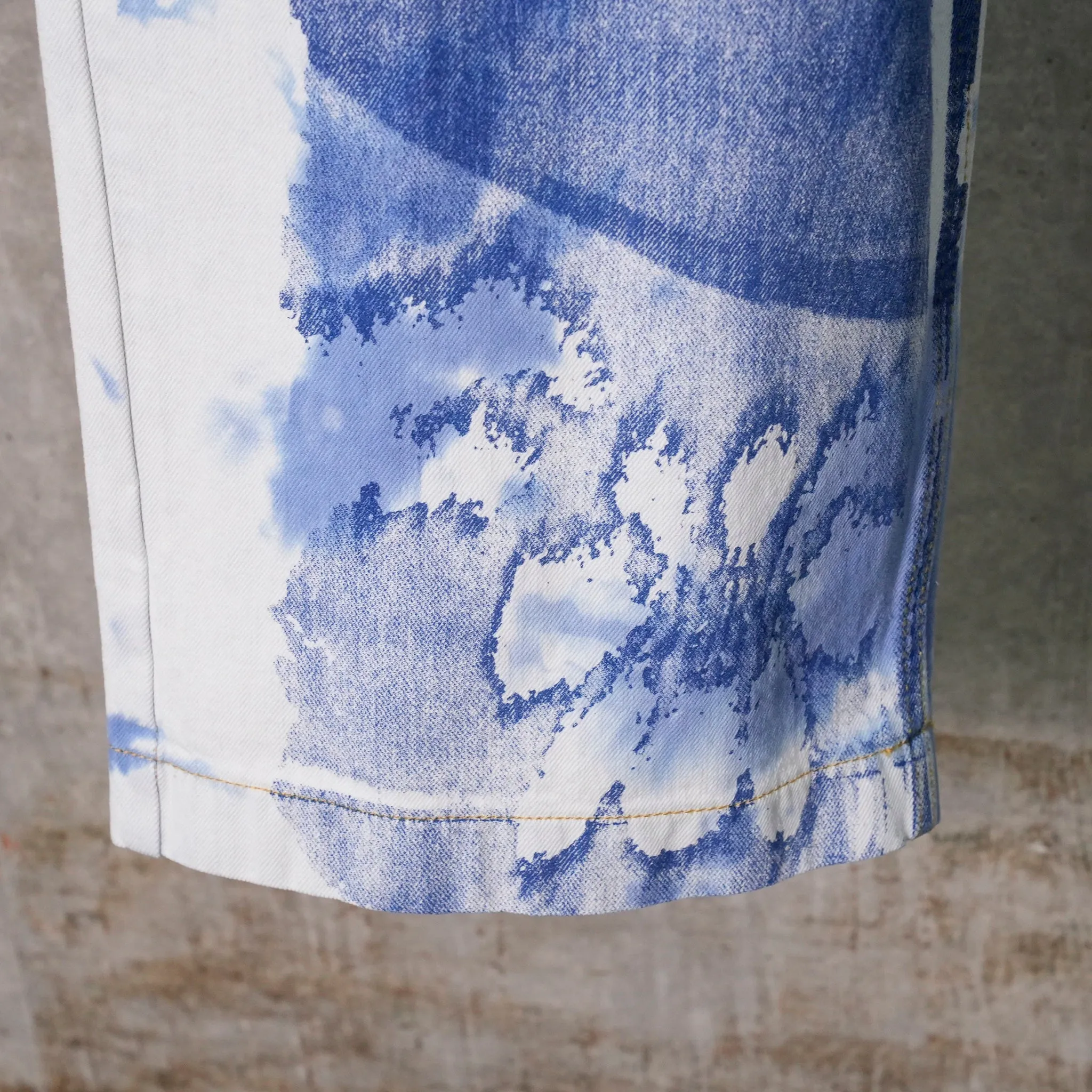 TIE-DYE BAGGY JEANS / ACID INDIGO