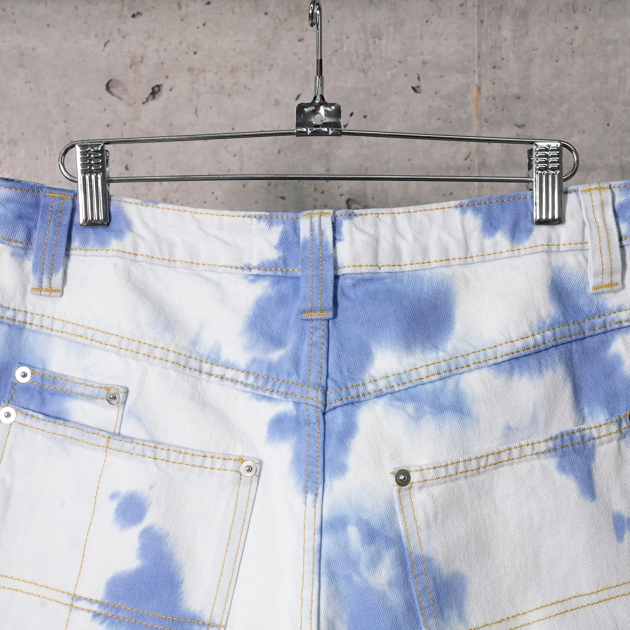 TIE-DYE BAGGY JEANS / ACID INDIGO