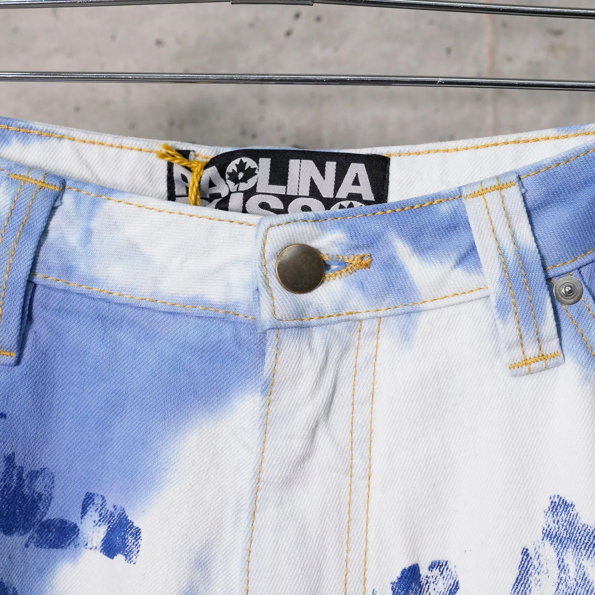 TIE-DYE BAGGY JEANS / ACID INDIGO