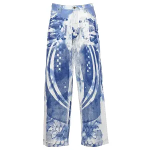 TIE-DYE BAGGY JEANS / ACID INDIGO
