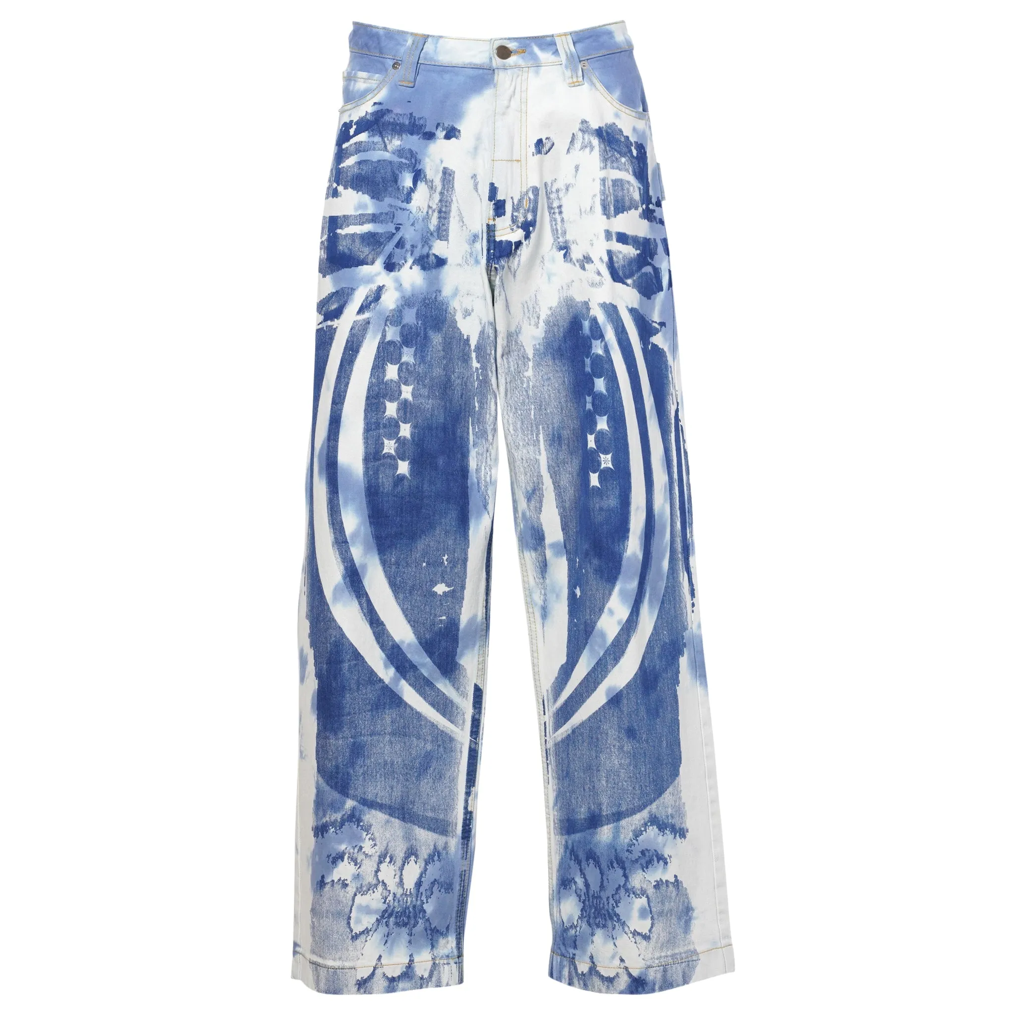 TIE-DYE BAGGY JEANS / ACID INDIGO
