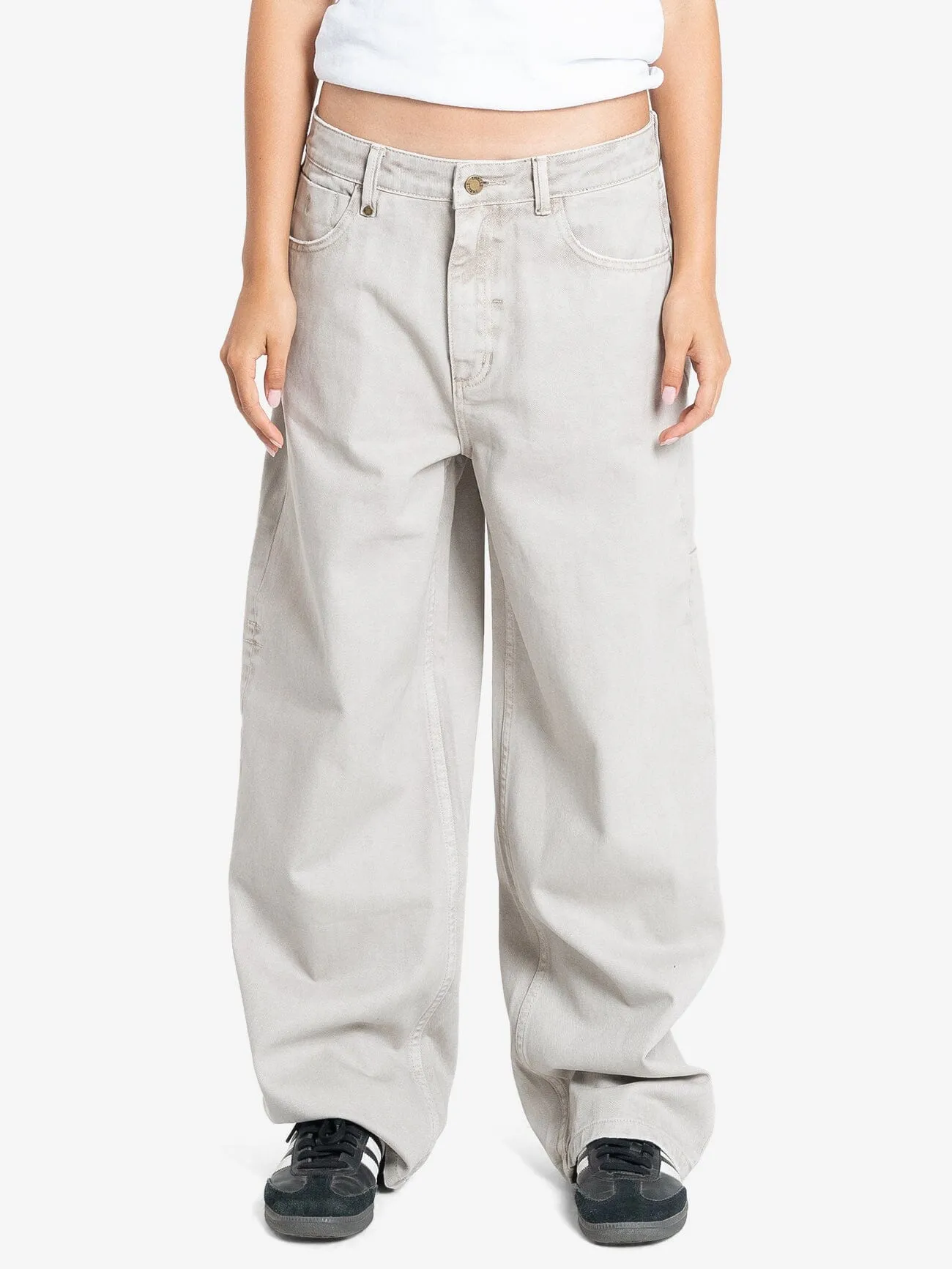 Tony Low Rise Big Baggy Jean - Oyster Grey