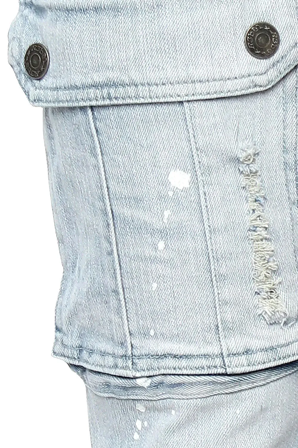 Two Tone Cargo Pocket Denim Jeans