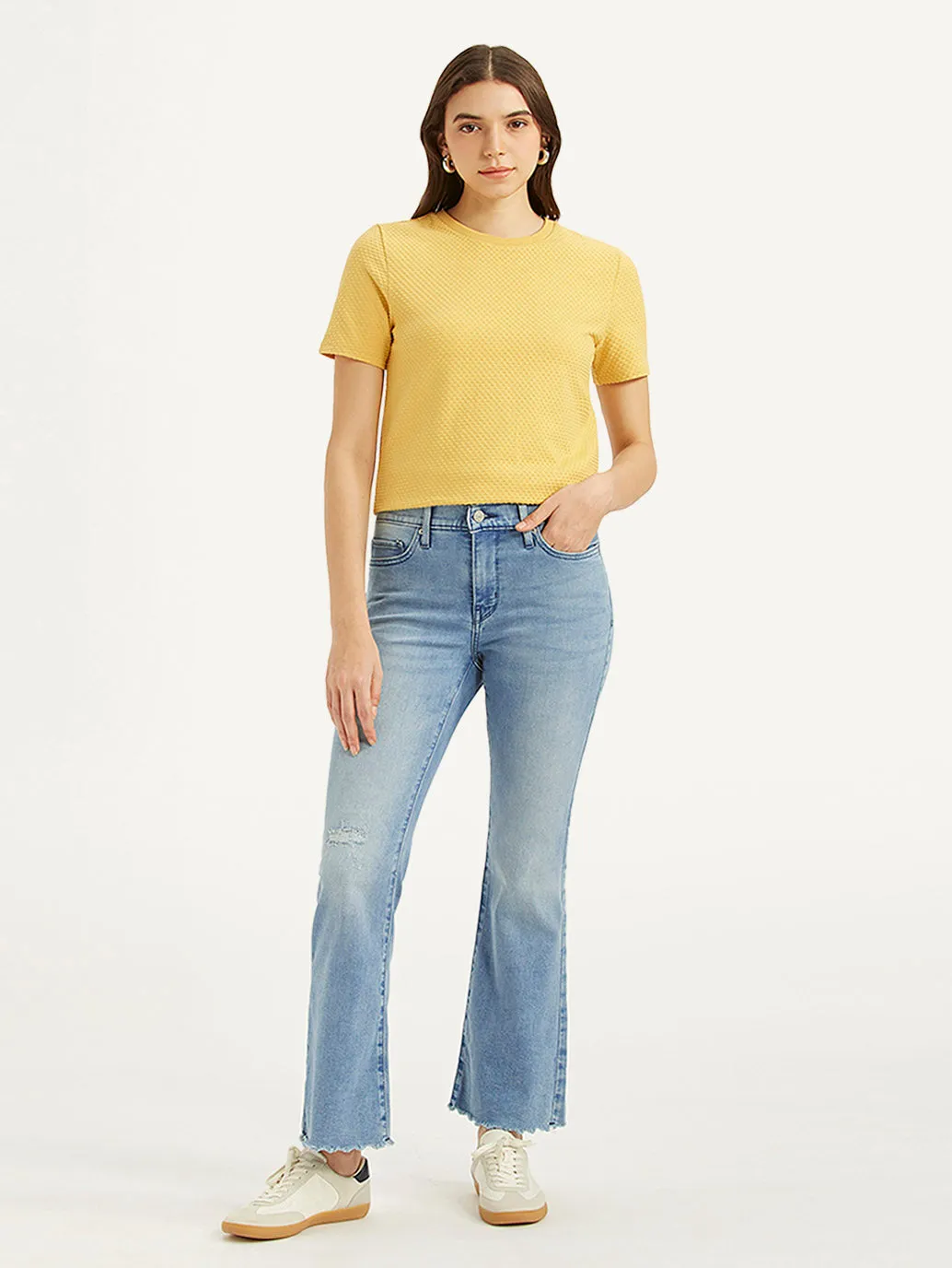 Women's 315 Blue Bootcut Fit Low Rise Jeans