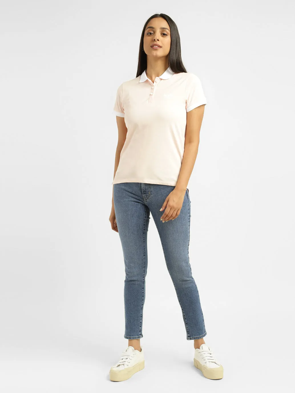 Women's 711 Blue Skinny Fit High Rise Jeans
