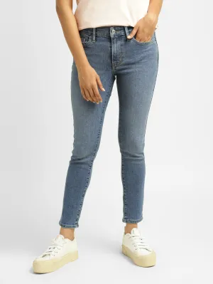 Women's 711 Blue Skinny Fit High Rise Jeans