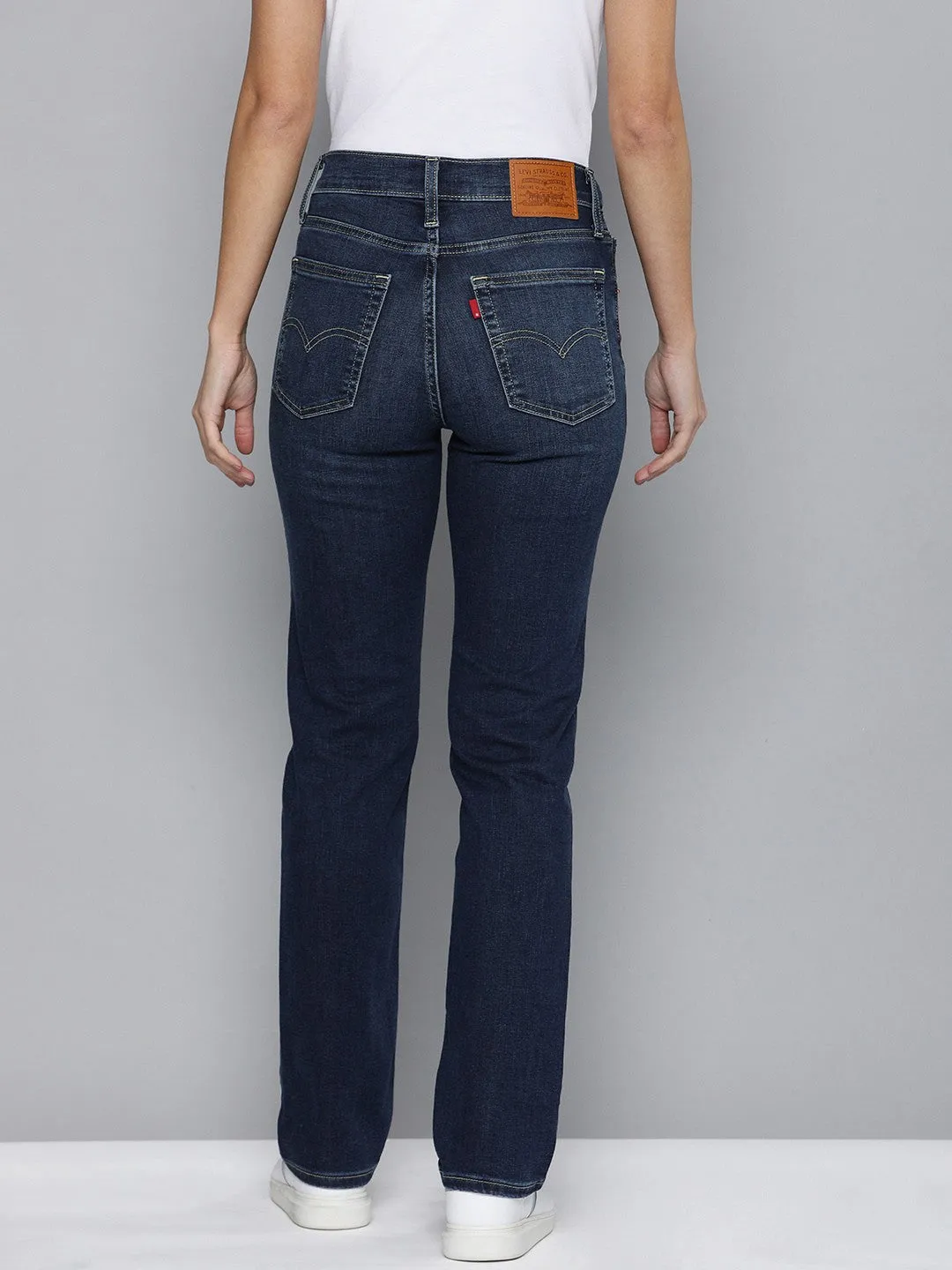 Women's 724 Blue Slim Straight Fit High Rise Jeans