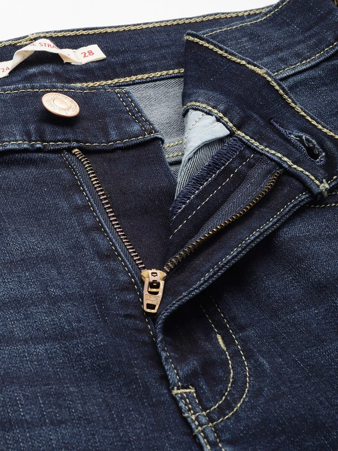 Women's 724 Blue Slim Straight Fit High Rise Jeans
