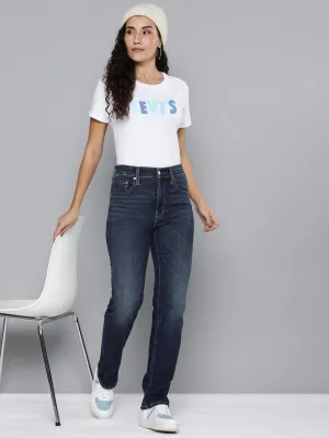 Women's 724 Blue Slim Straight Fit High Rise Jeans