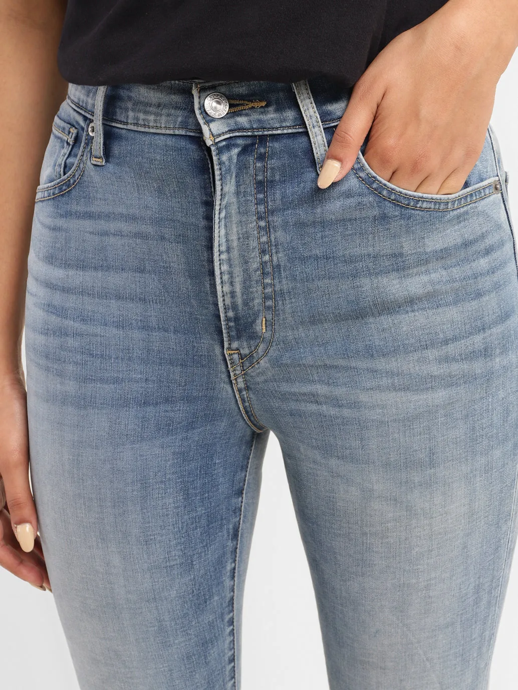 Women's Blue Skinny Fit Mid Rise Jeans
